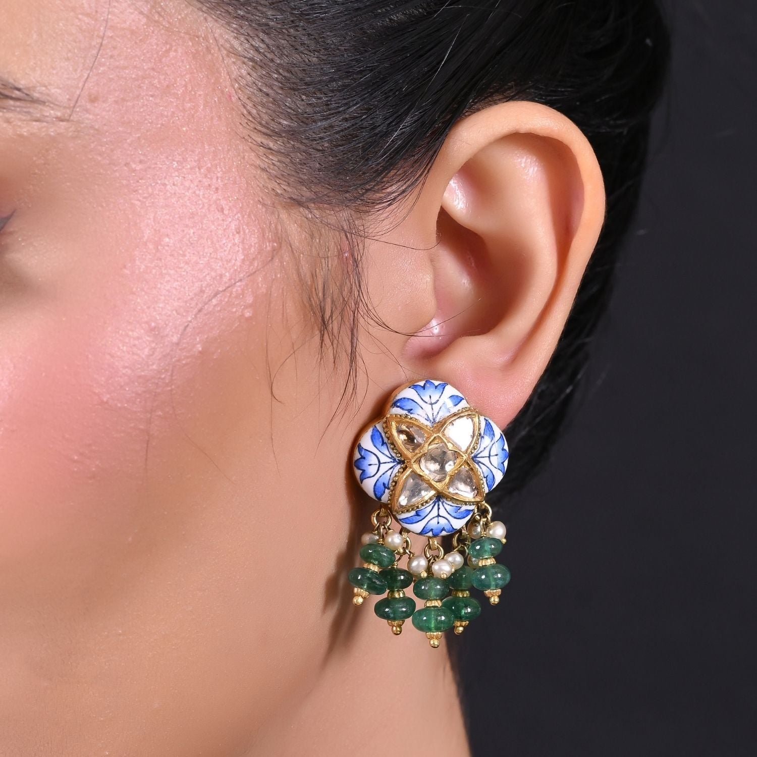 Emerald Pearl Earrings