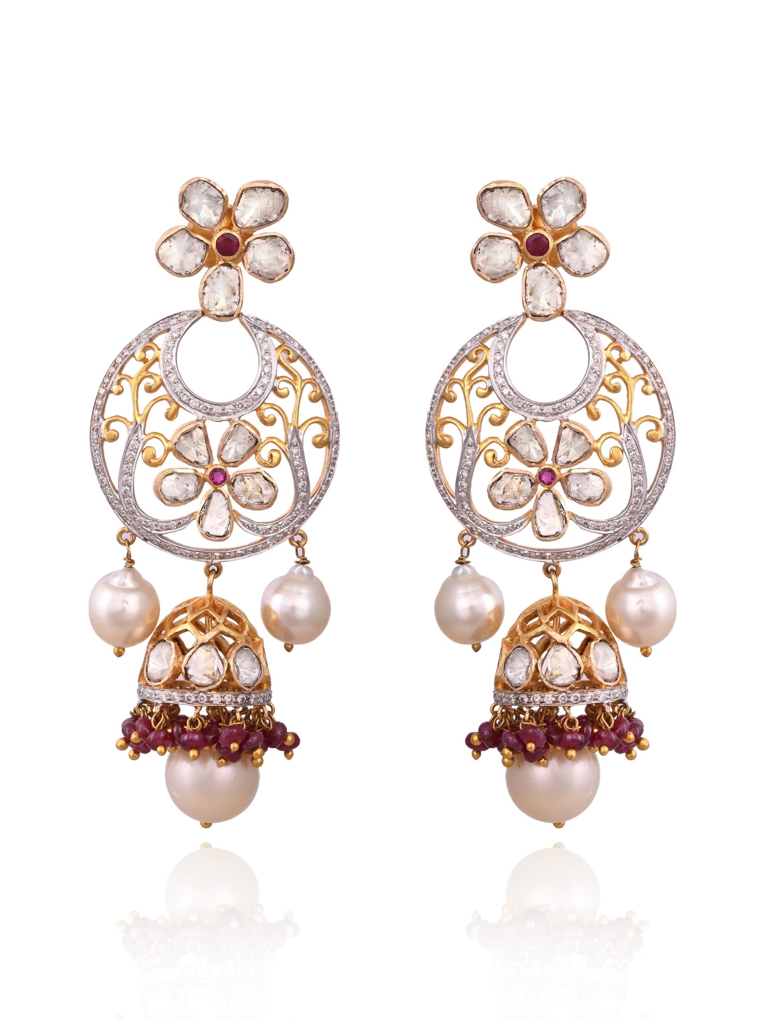 Ruby Petal Chandbali