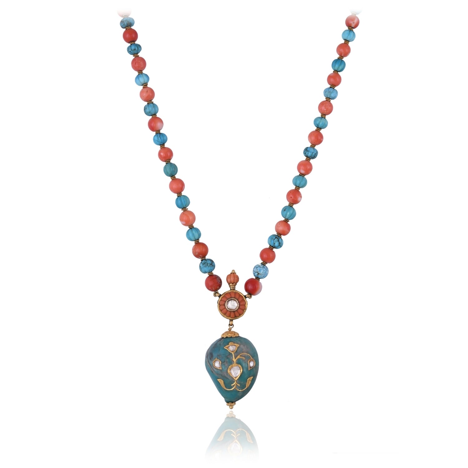 The Terracotta & Turquoise Heirloom Pendant