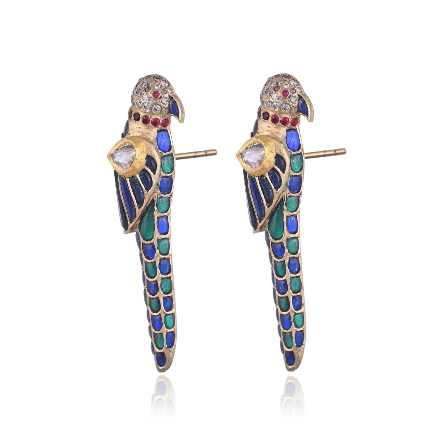 Parakeet Diamond Earrings