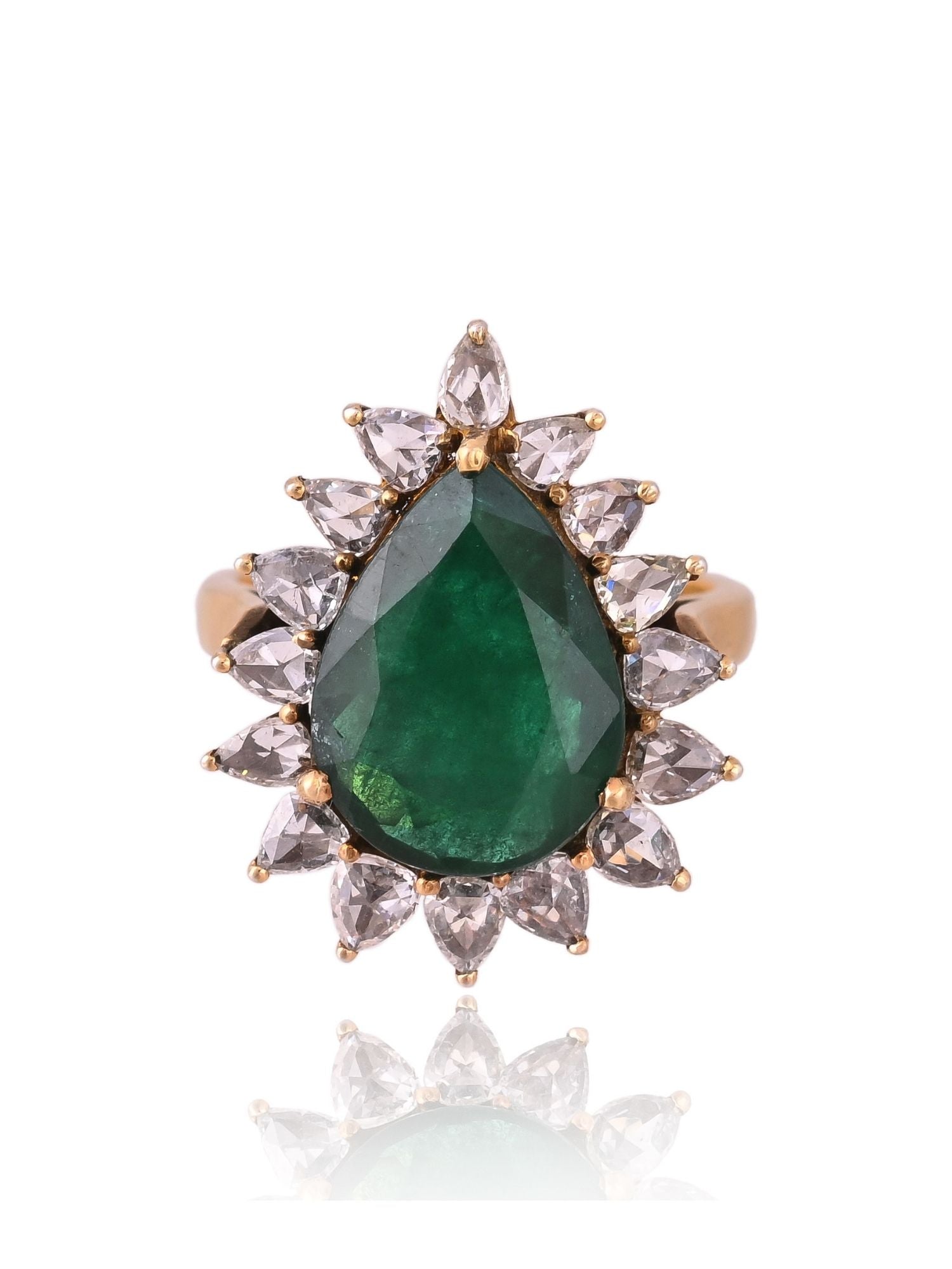 Crown jewel Emerald Ring