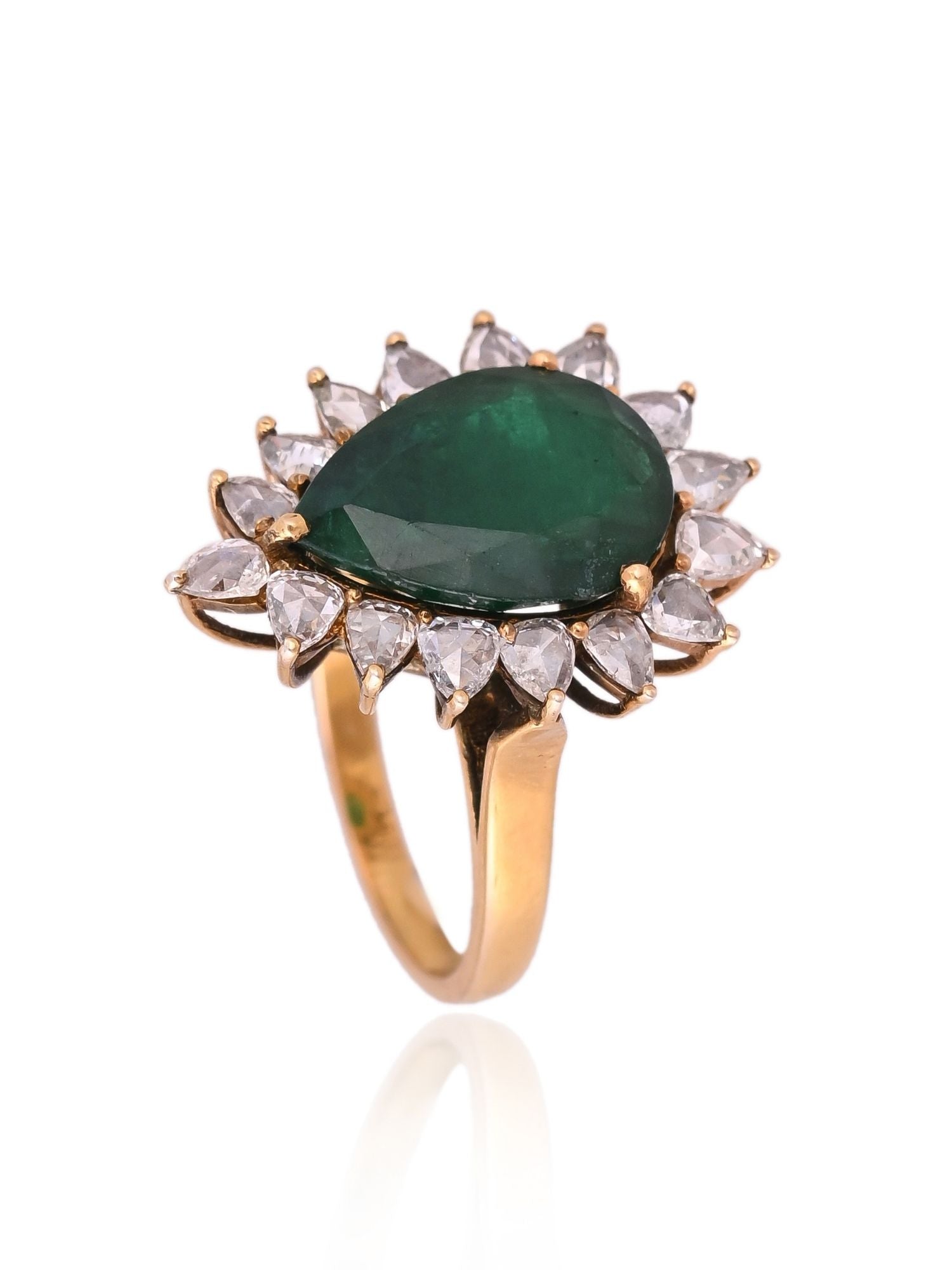Crown jewel Emerald Ring