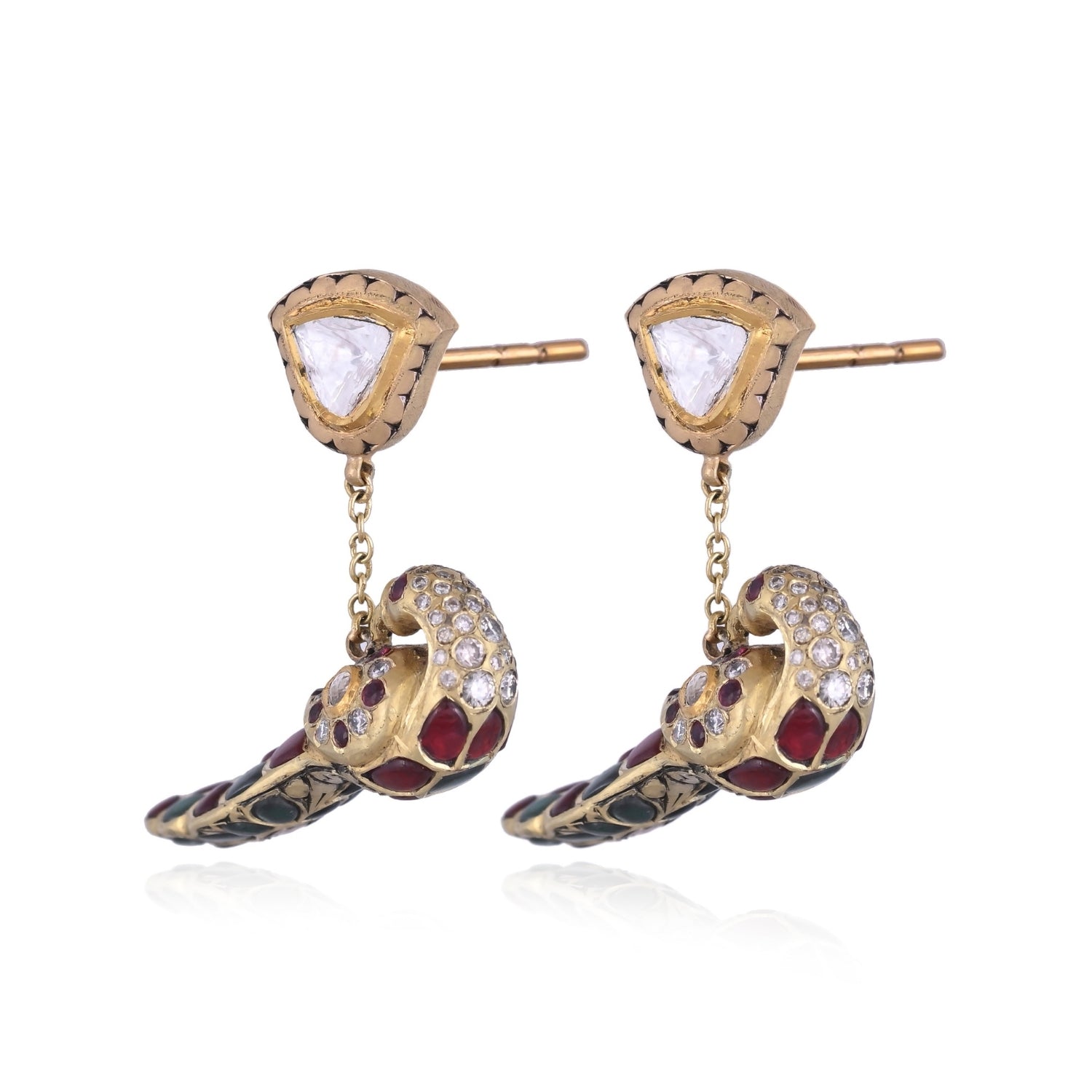Peacock Swing Earrings