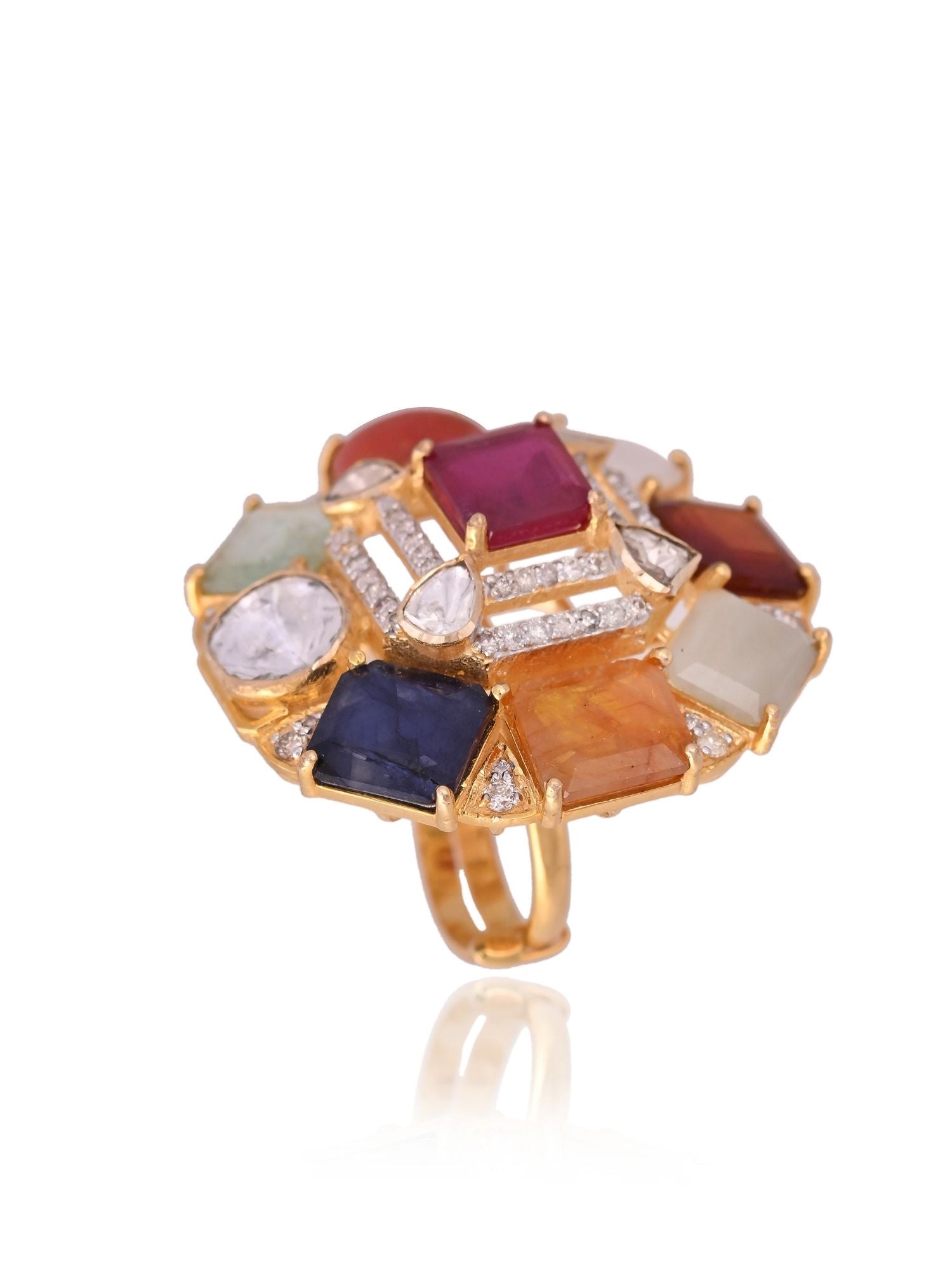 Prismatic Multistone Ring