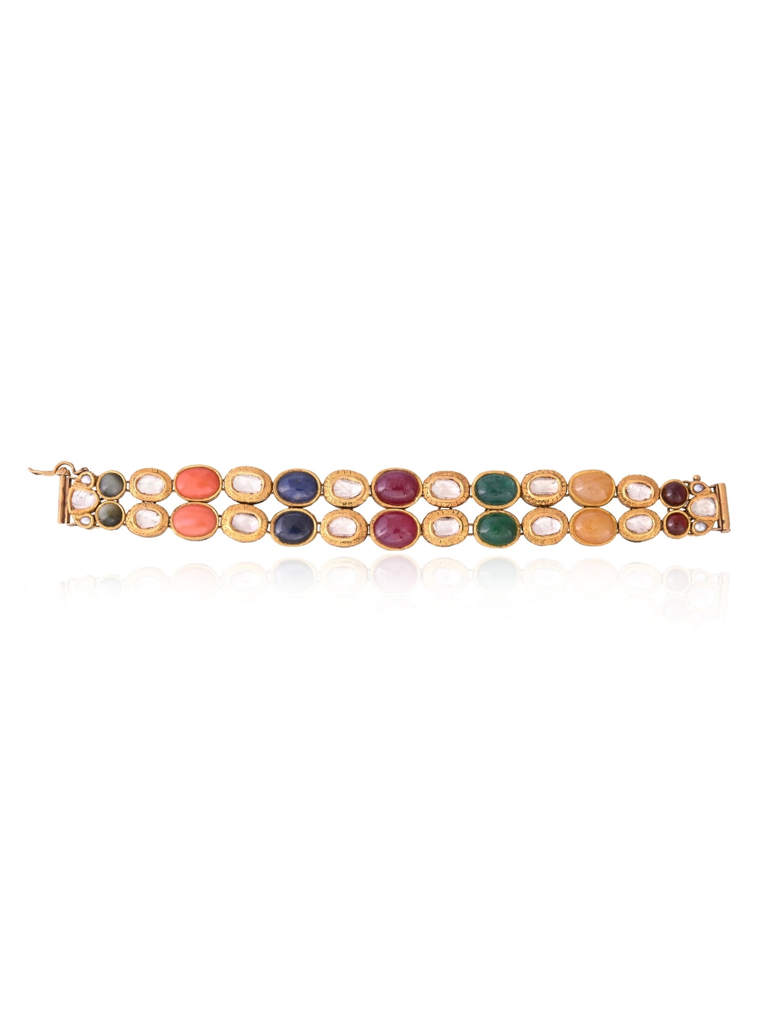 Rainbow Ripple Navratan Bracelet