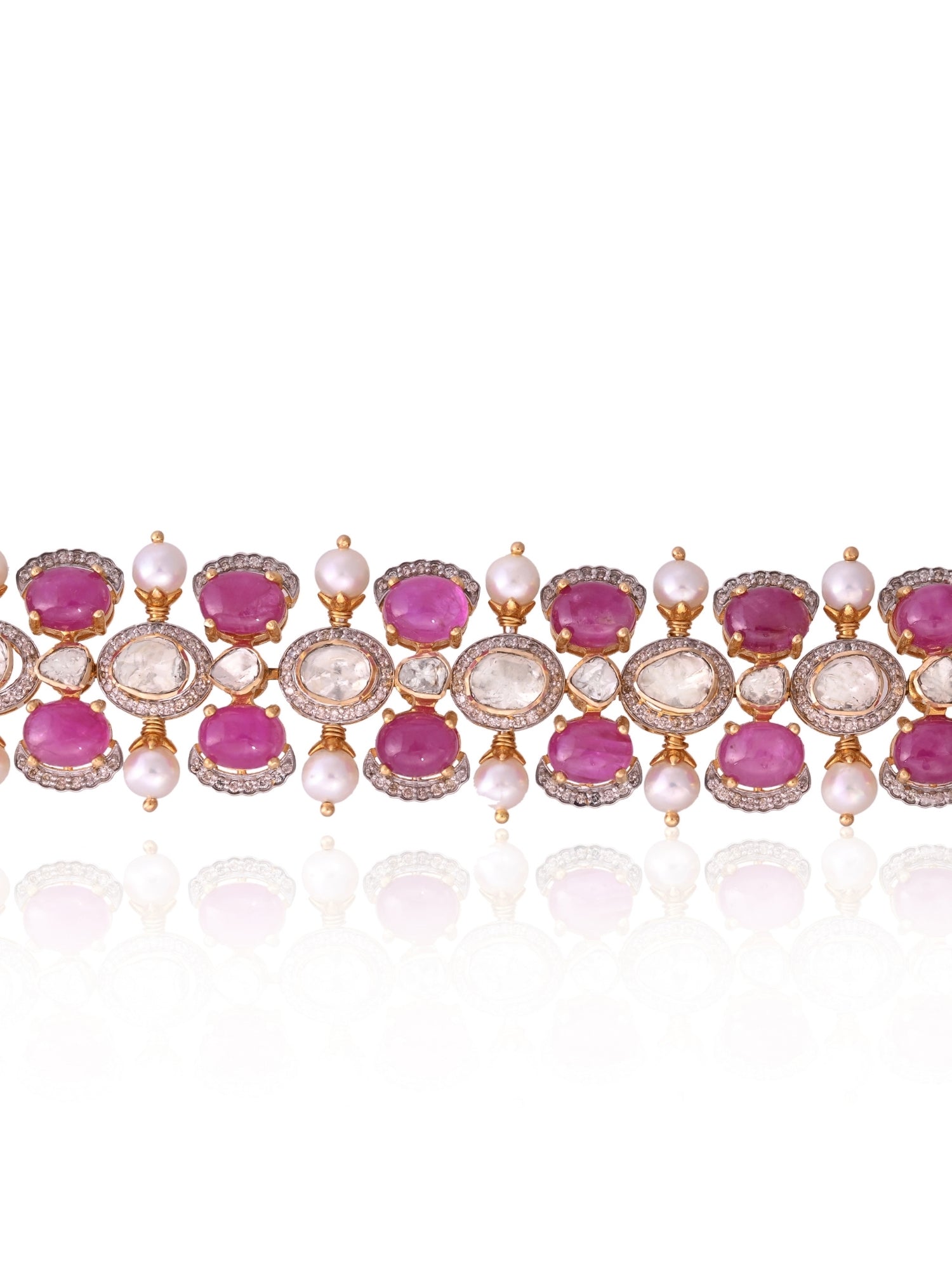 Pink Gleamline Ruby Bracelet