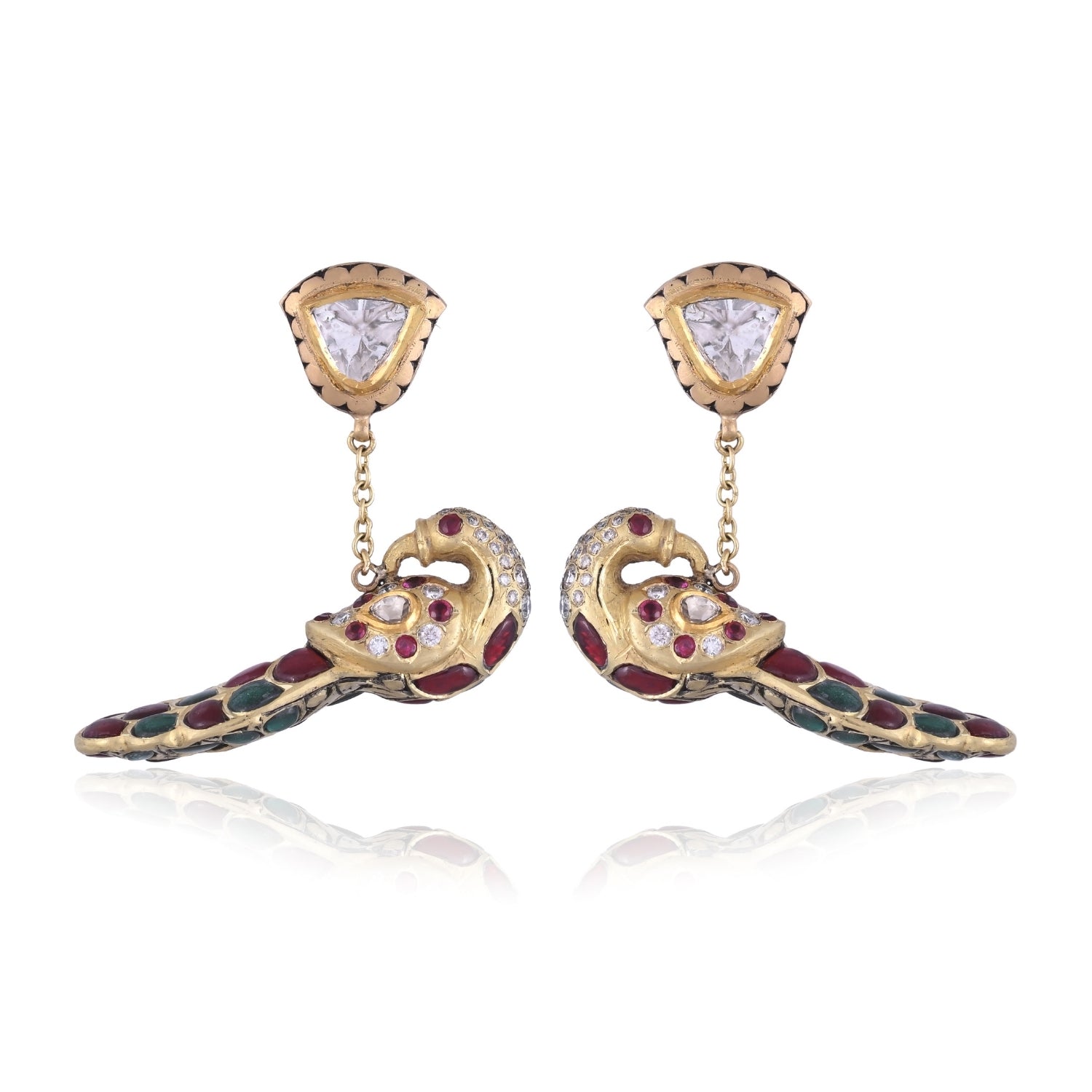 Peacock Swing Earrings