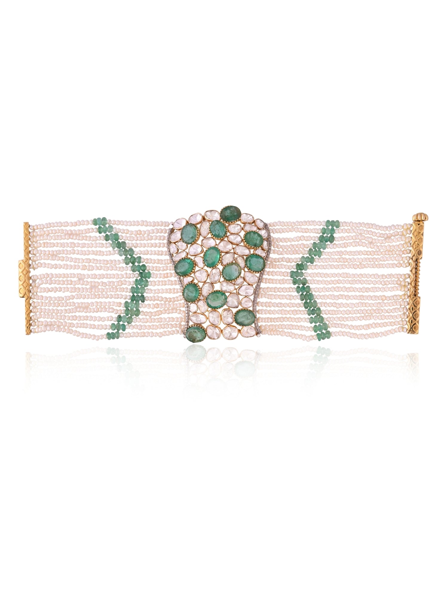 The Emerald Pearl Band Bracelet