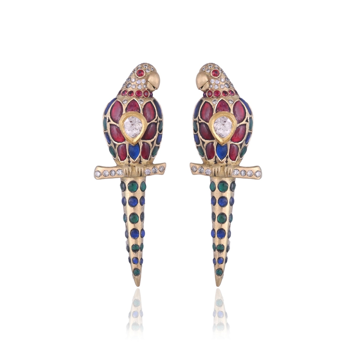 The Scarlet Macaw Earrings