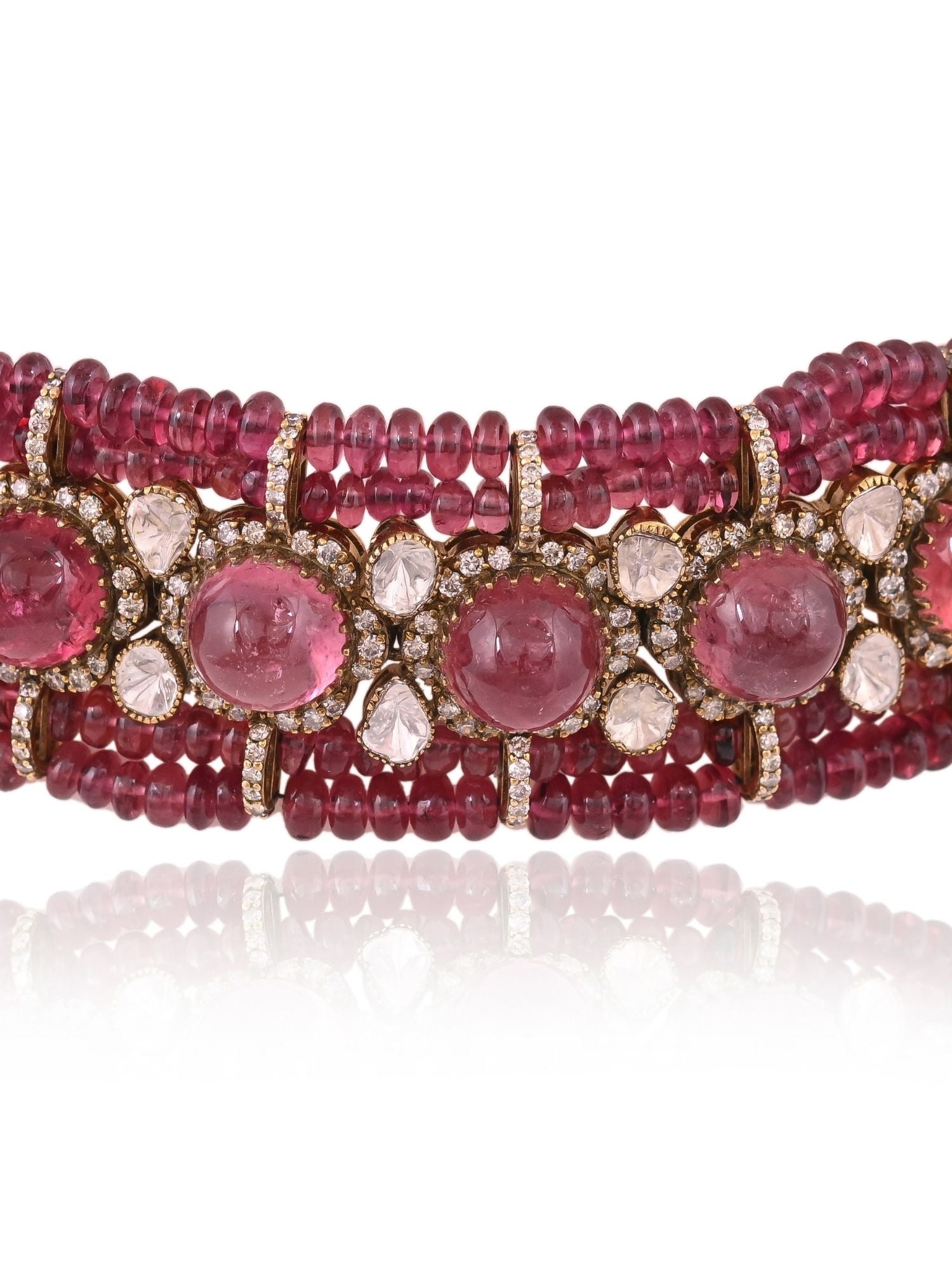 Beaded Royale Ruby Necklace