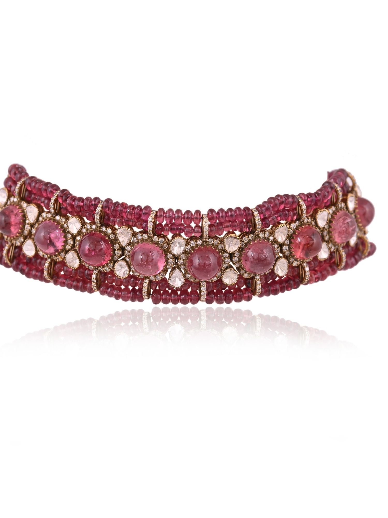 Beaded Royale Ruby Necklace