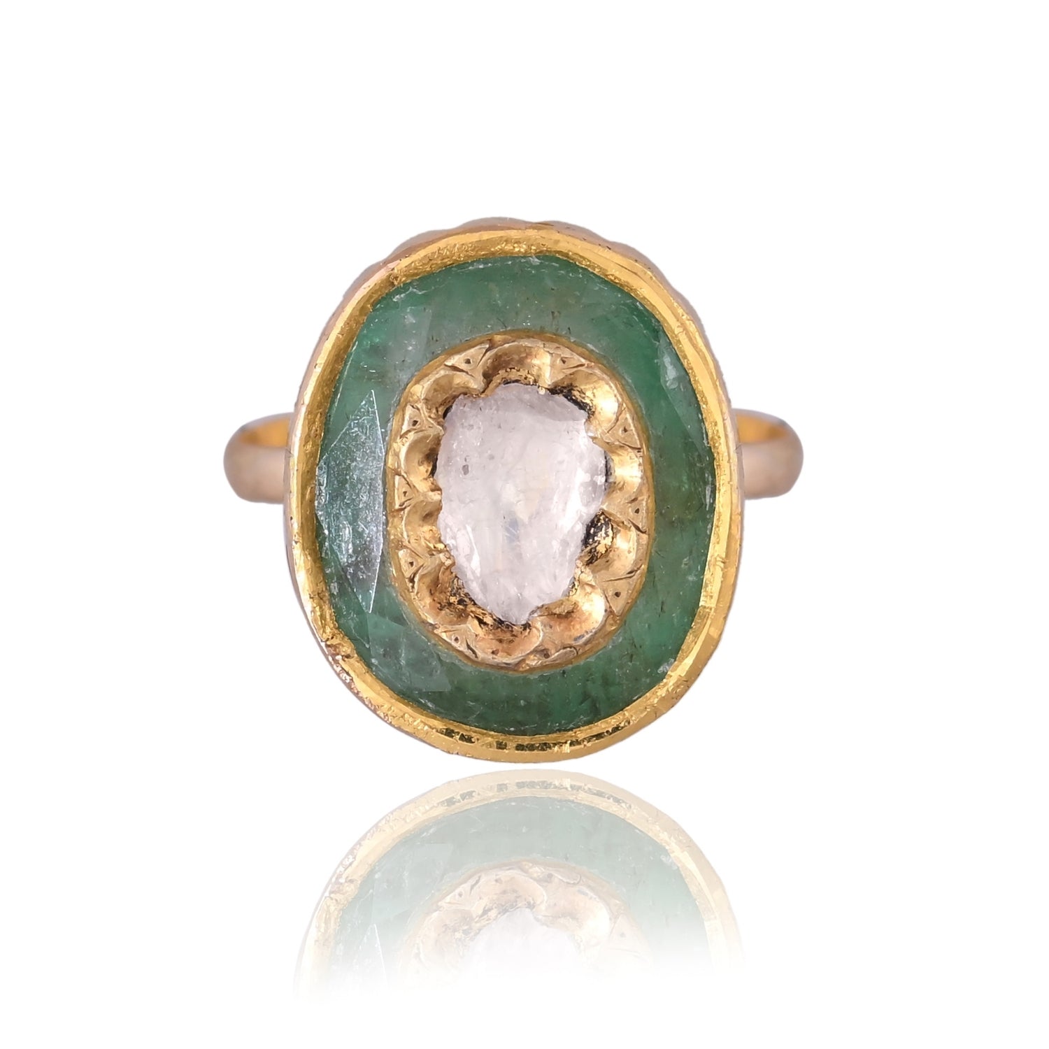 The Emerald Halo Ring