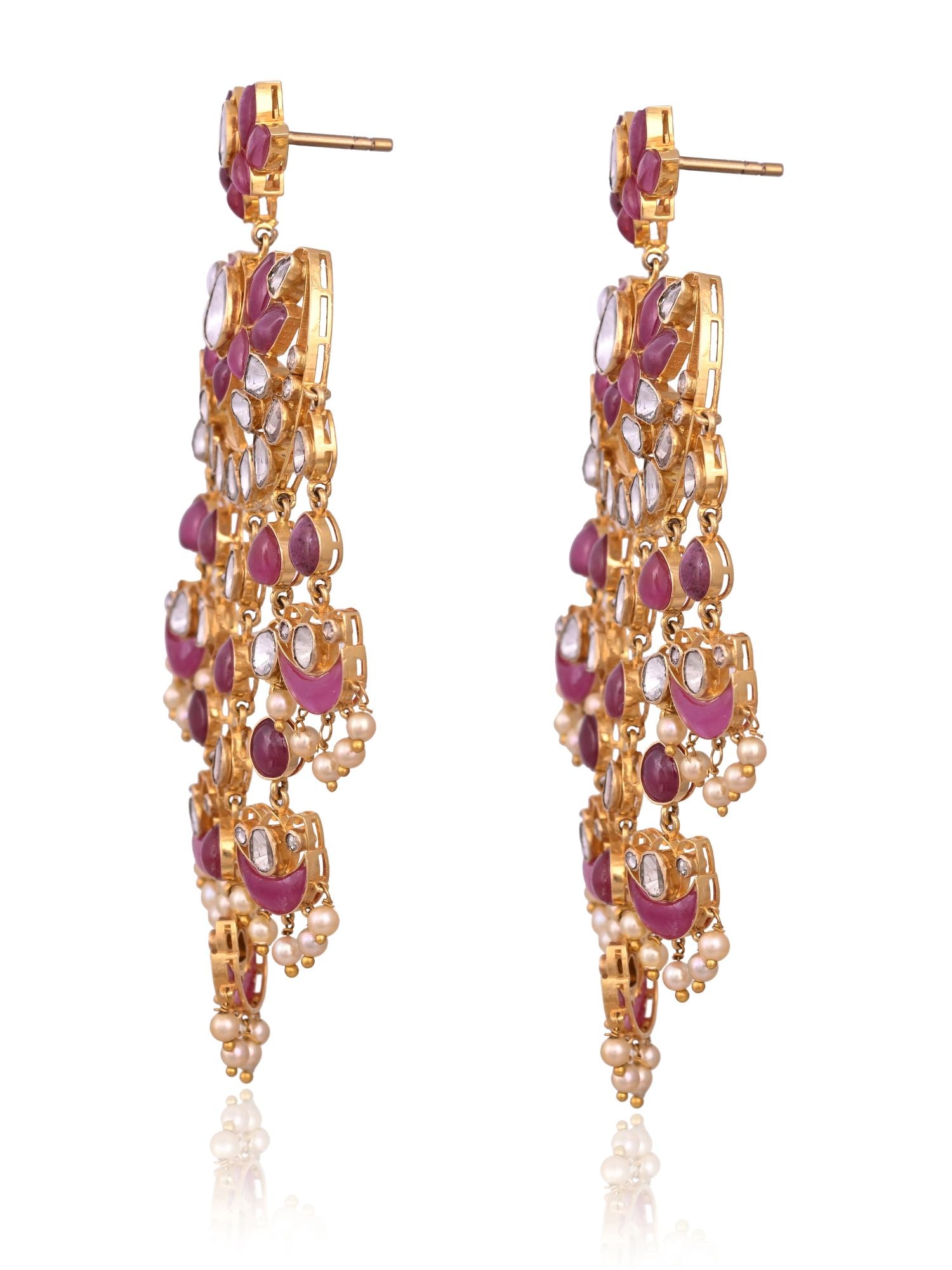 Petalfall Ruby Danglers