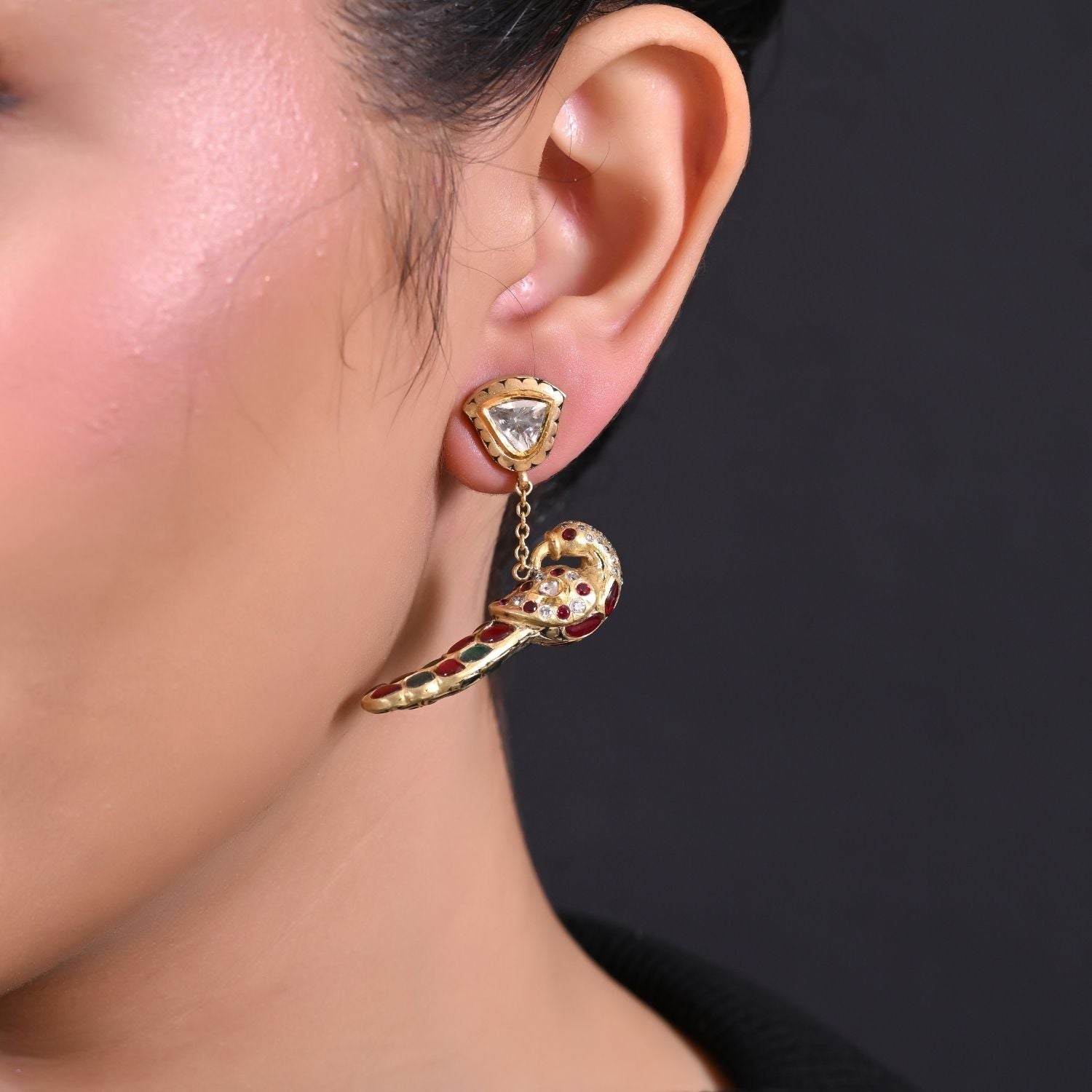Peacock Swing Earrings