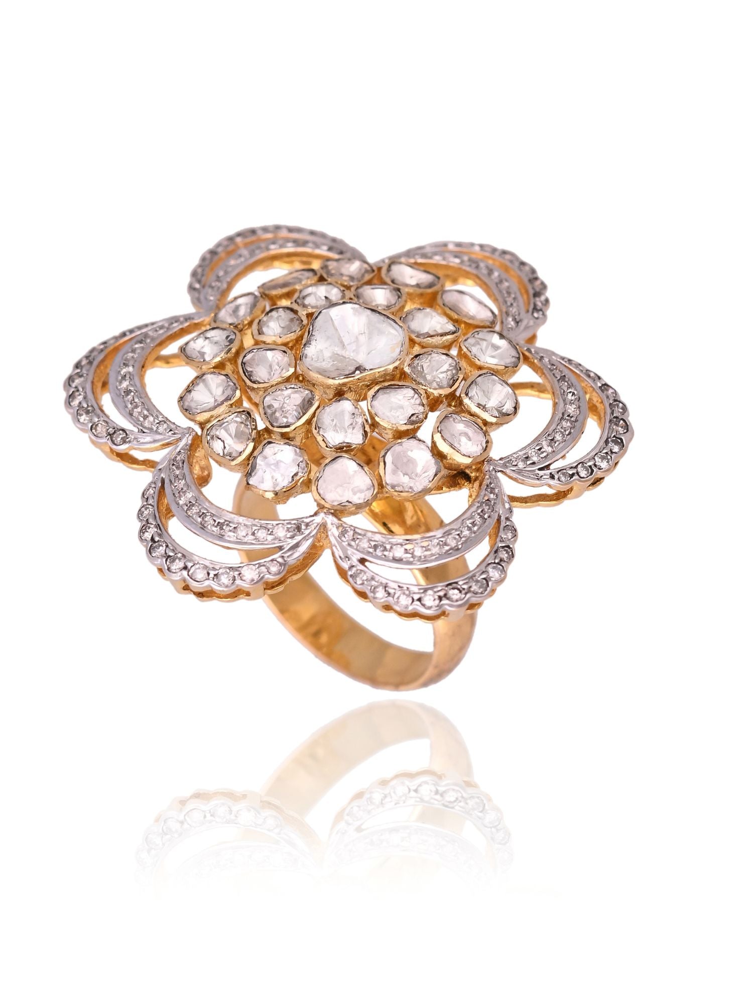 Polki Petal Ring