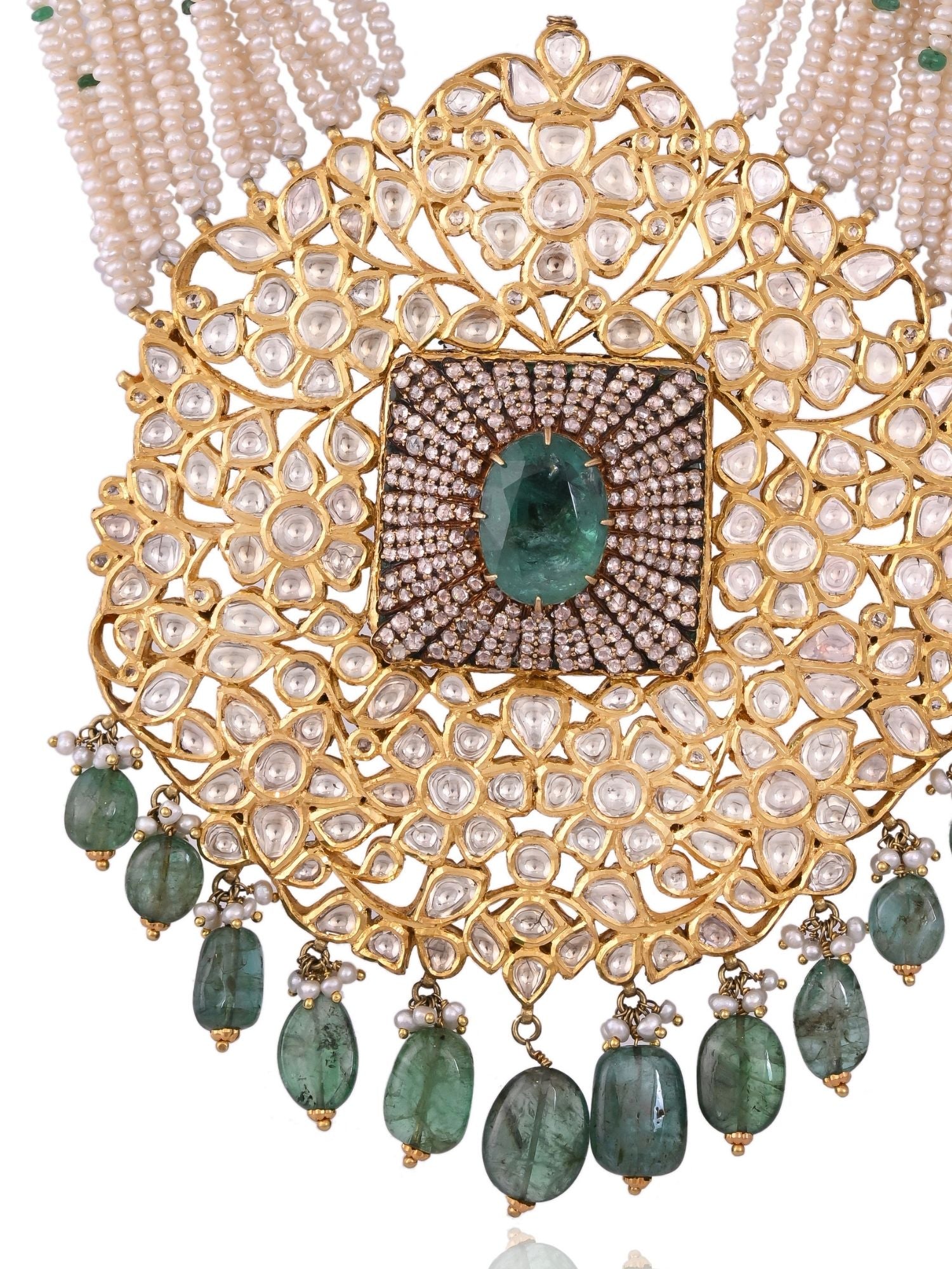 Heritage Roundel Emerald Pendant