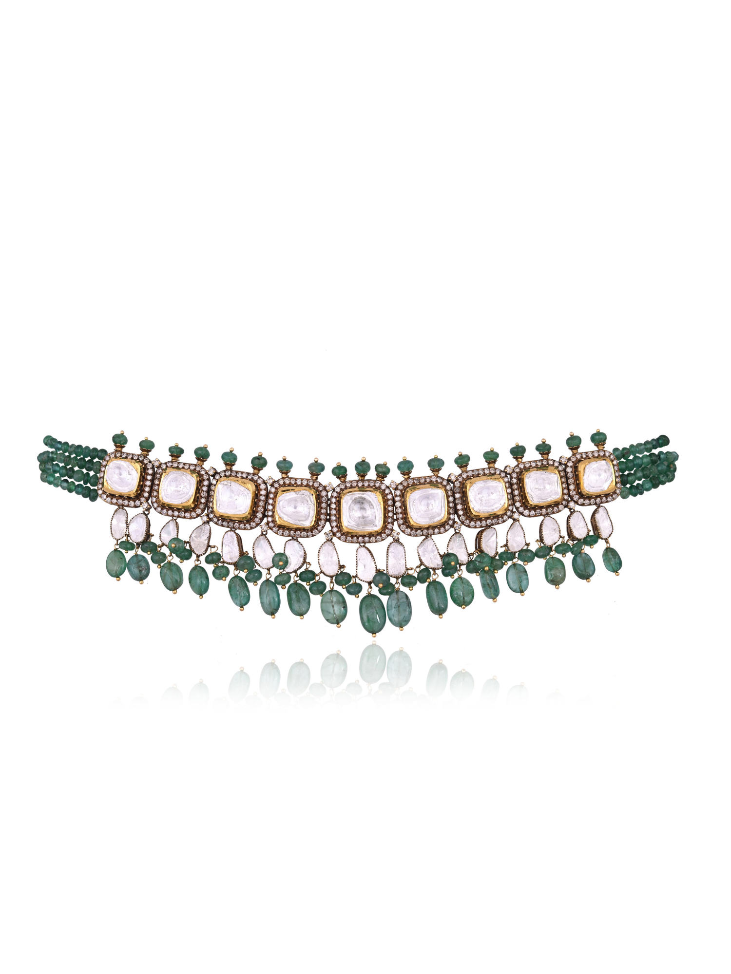 Old World Splendor Emerald Necklace Set