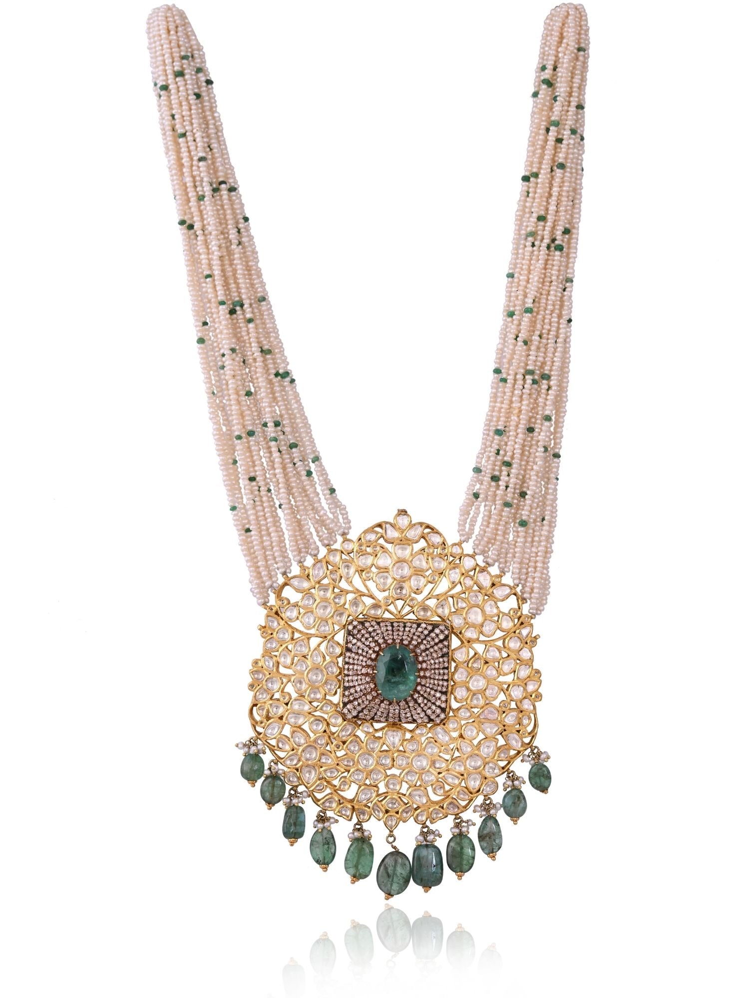 Heritage Roundel Emerald Pendant