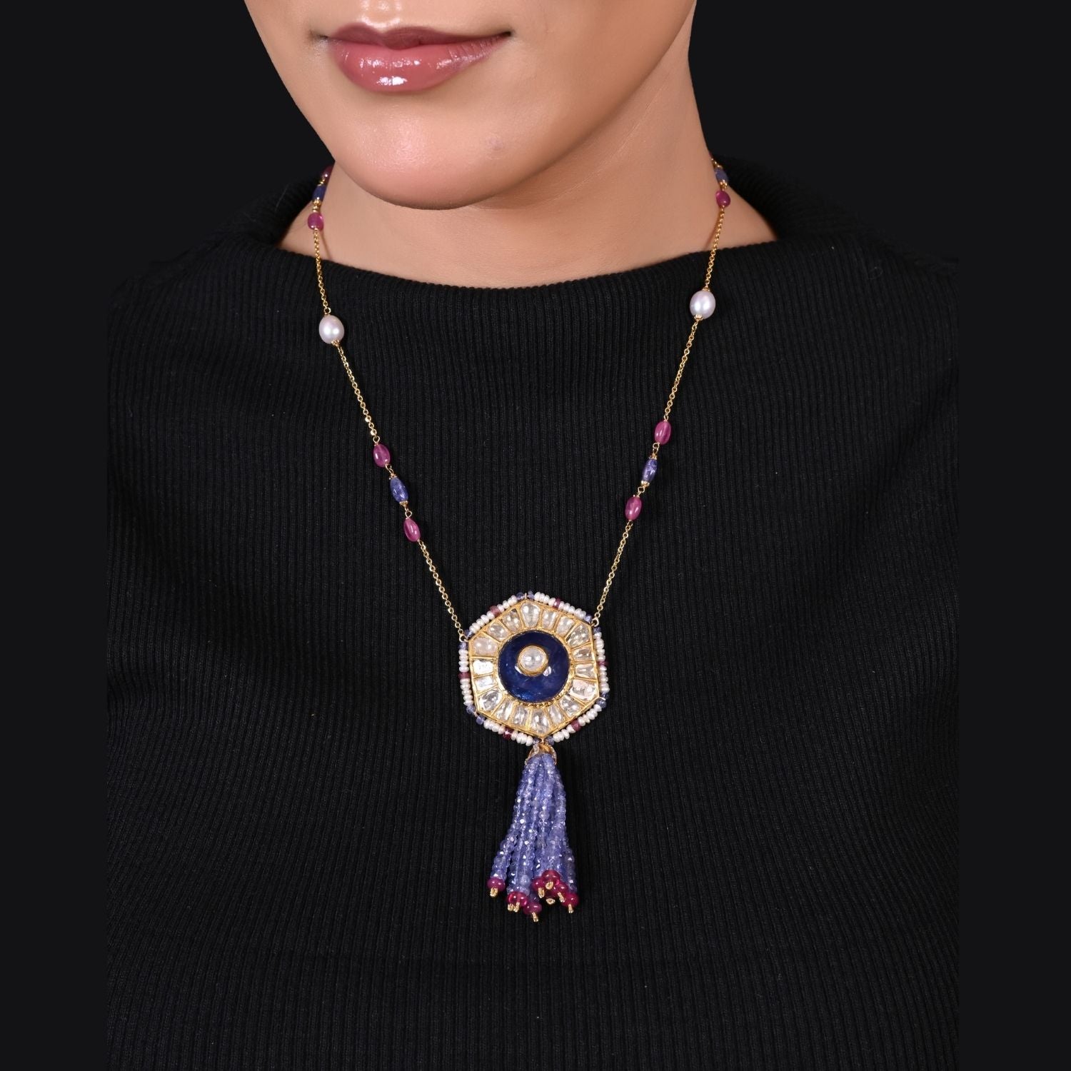 The Hexagon Tassel Pendant