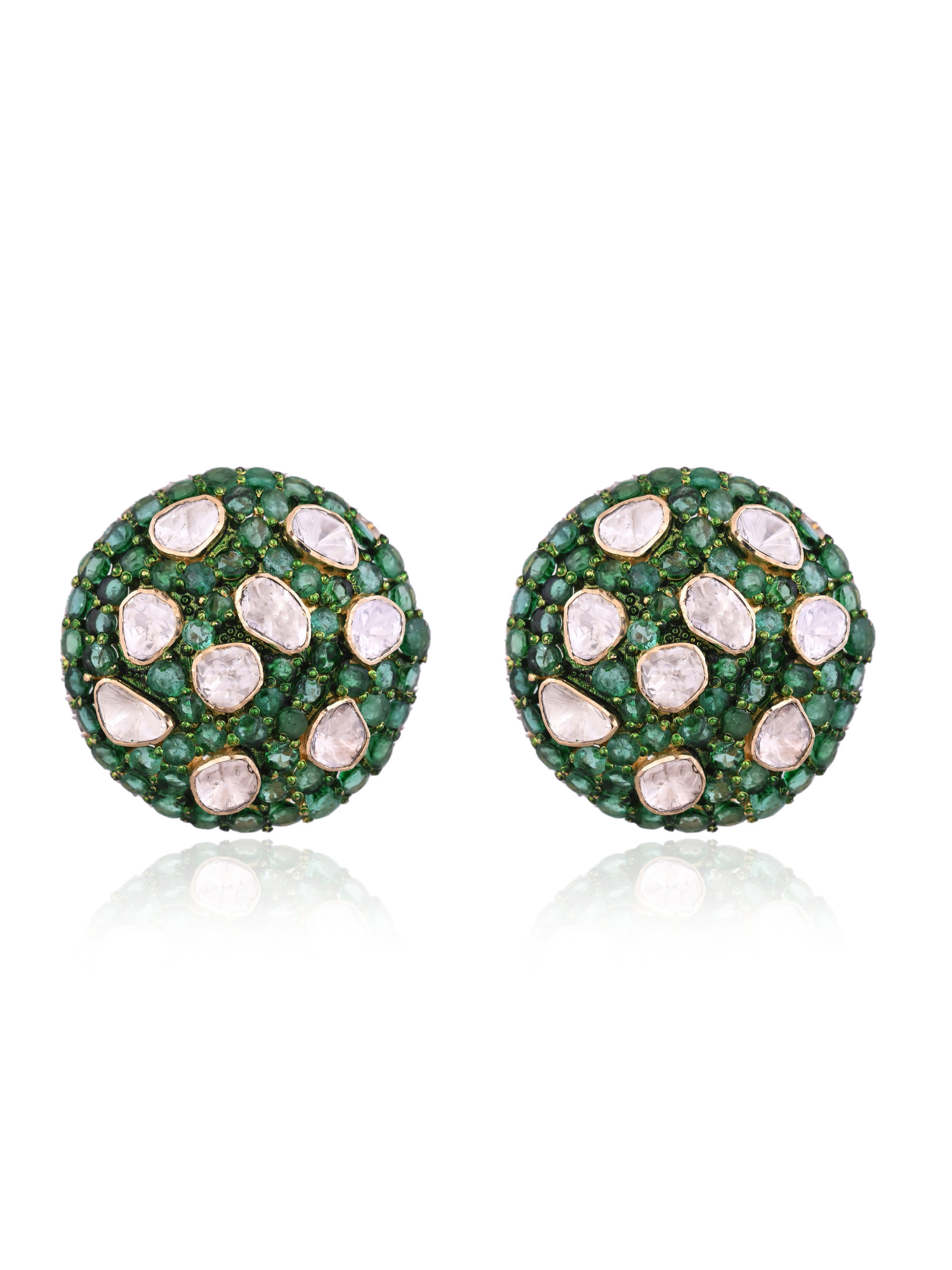 Orb of Brilliance Emerald Studs
