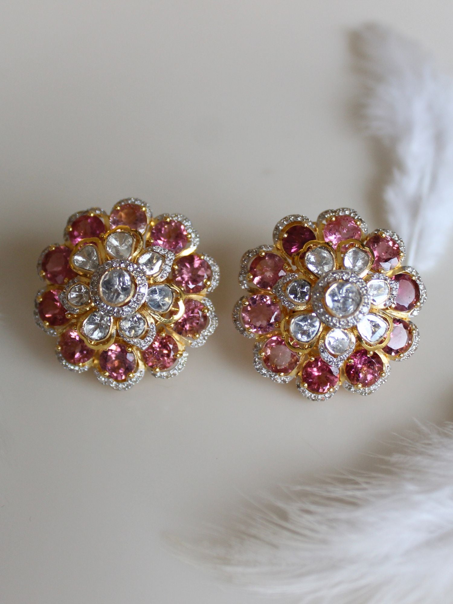 Petal Of Light Tourmaline Studs
