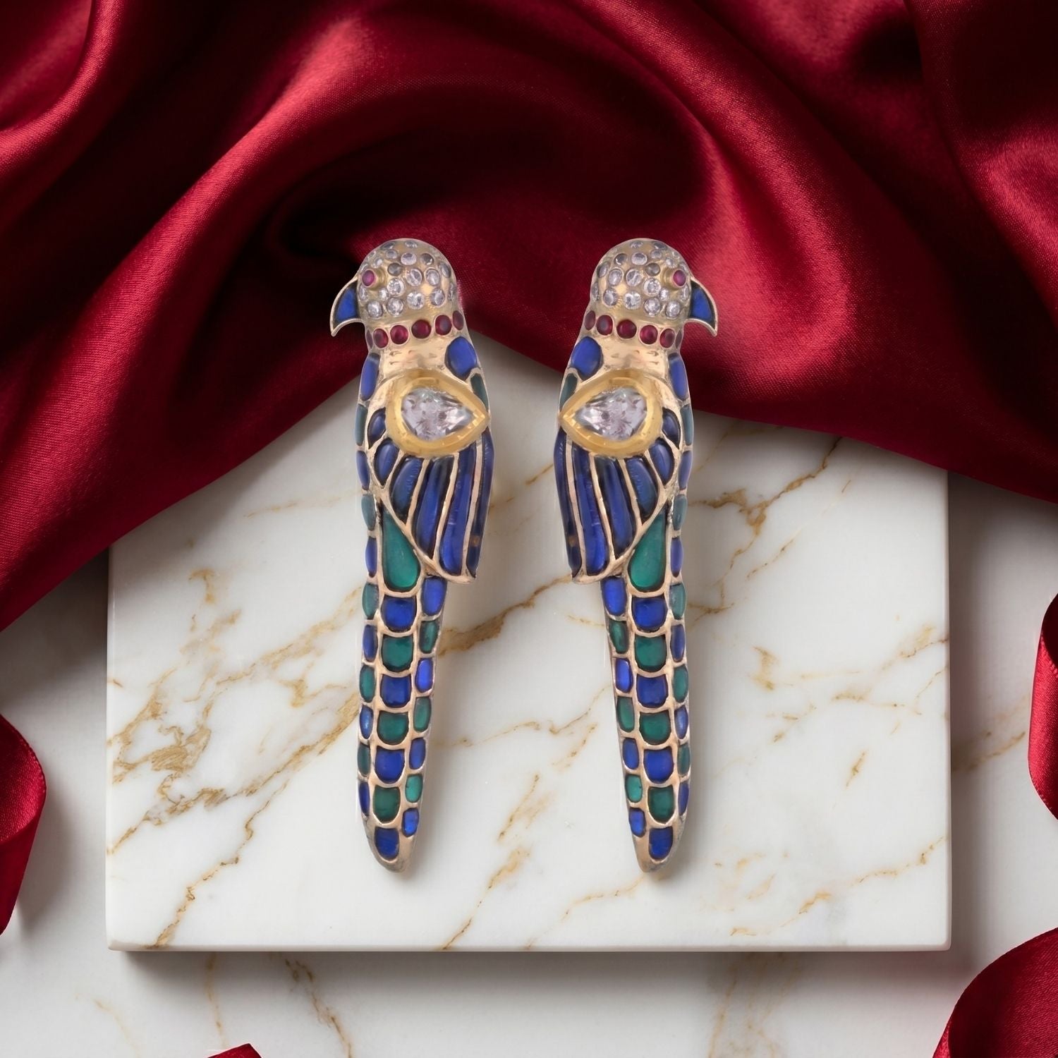 Parakeet Diamond Earrings