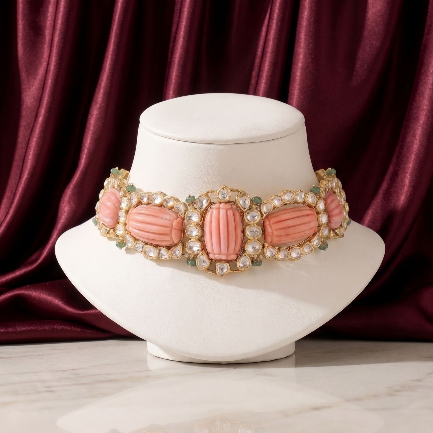 Classic Coral Choker Necklace