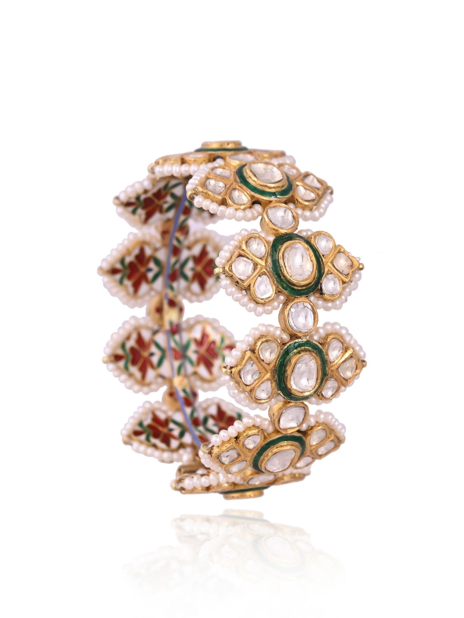 Cuff of Light Polki Bangle