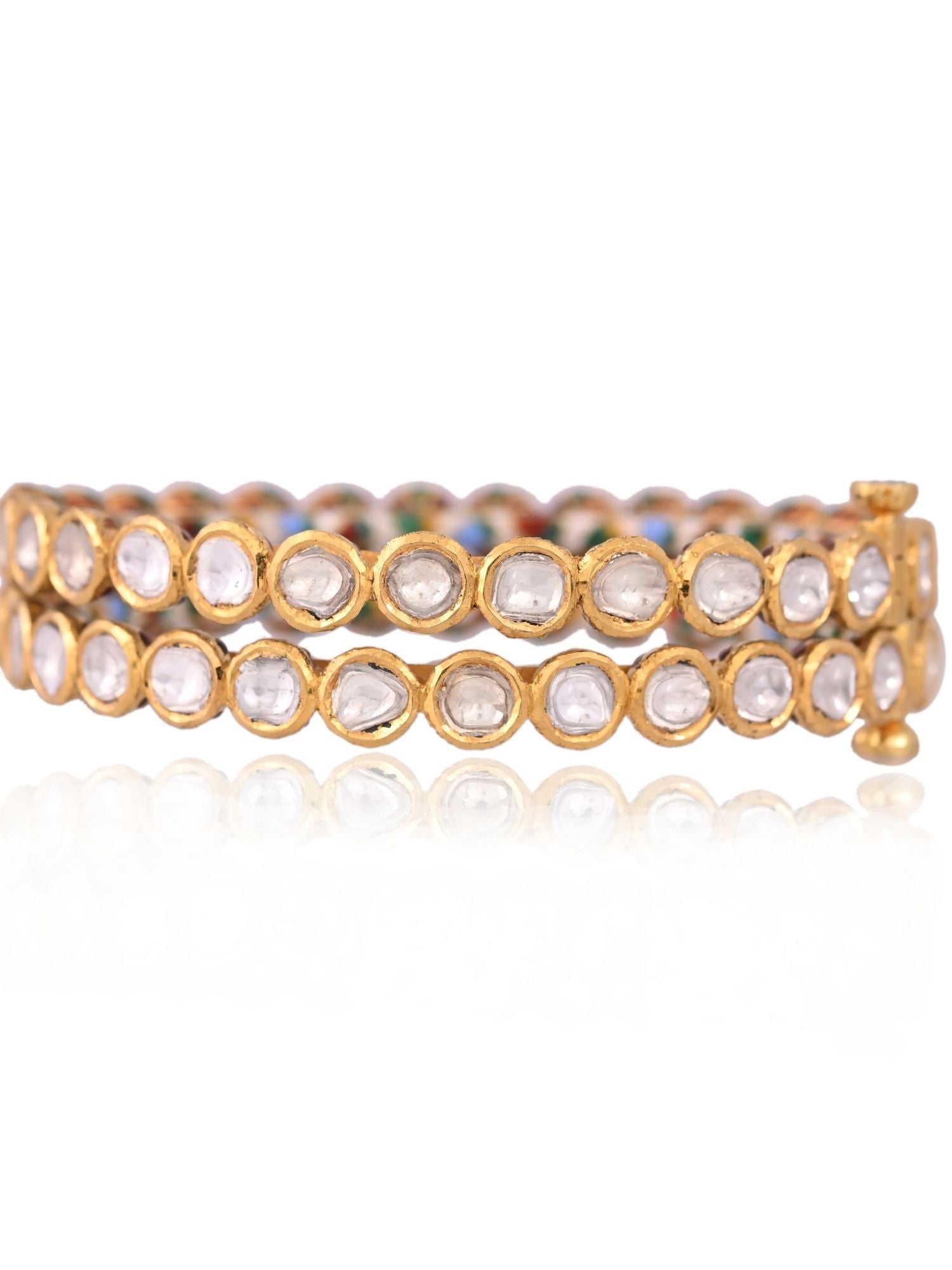 Glow Line Polki Bangles