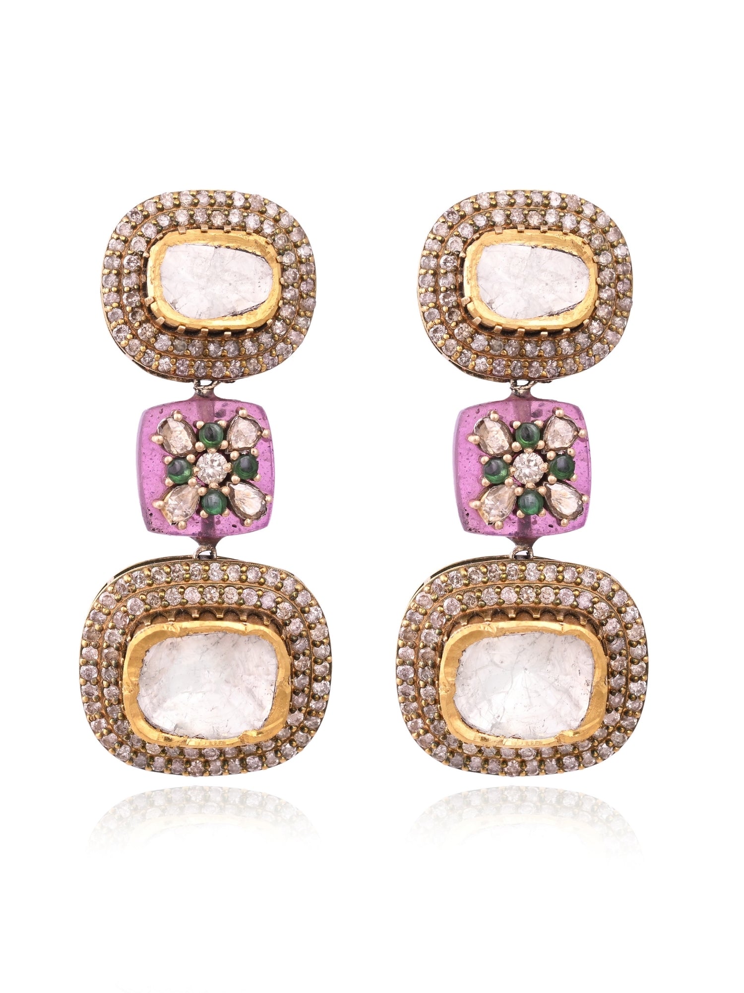 The Ruby Polki Glintfall Earrings