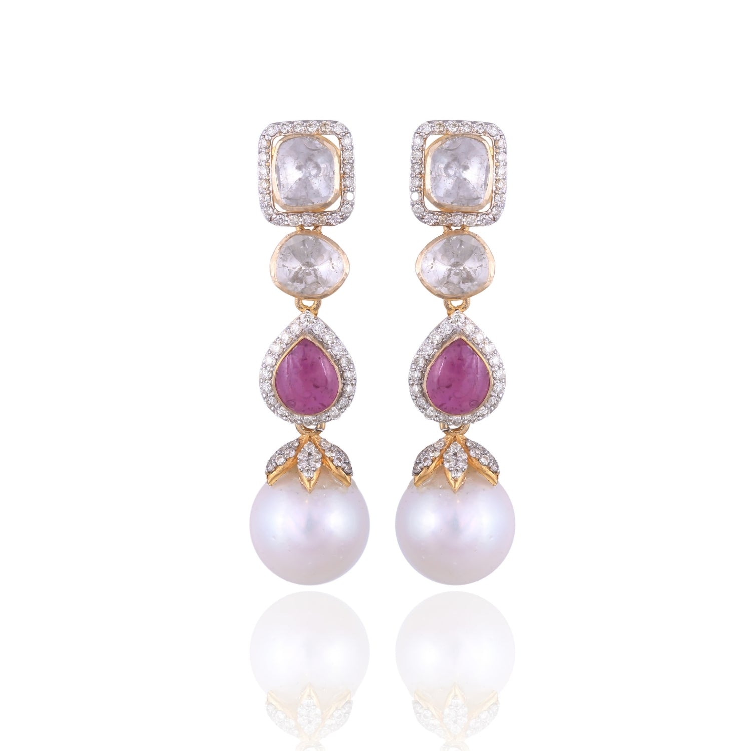 Rainbow Ripple Navratna Necklace Set