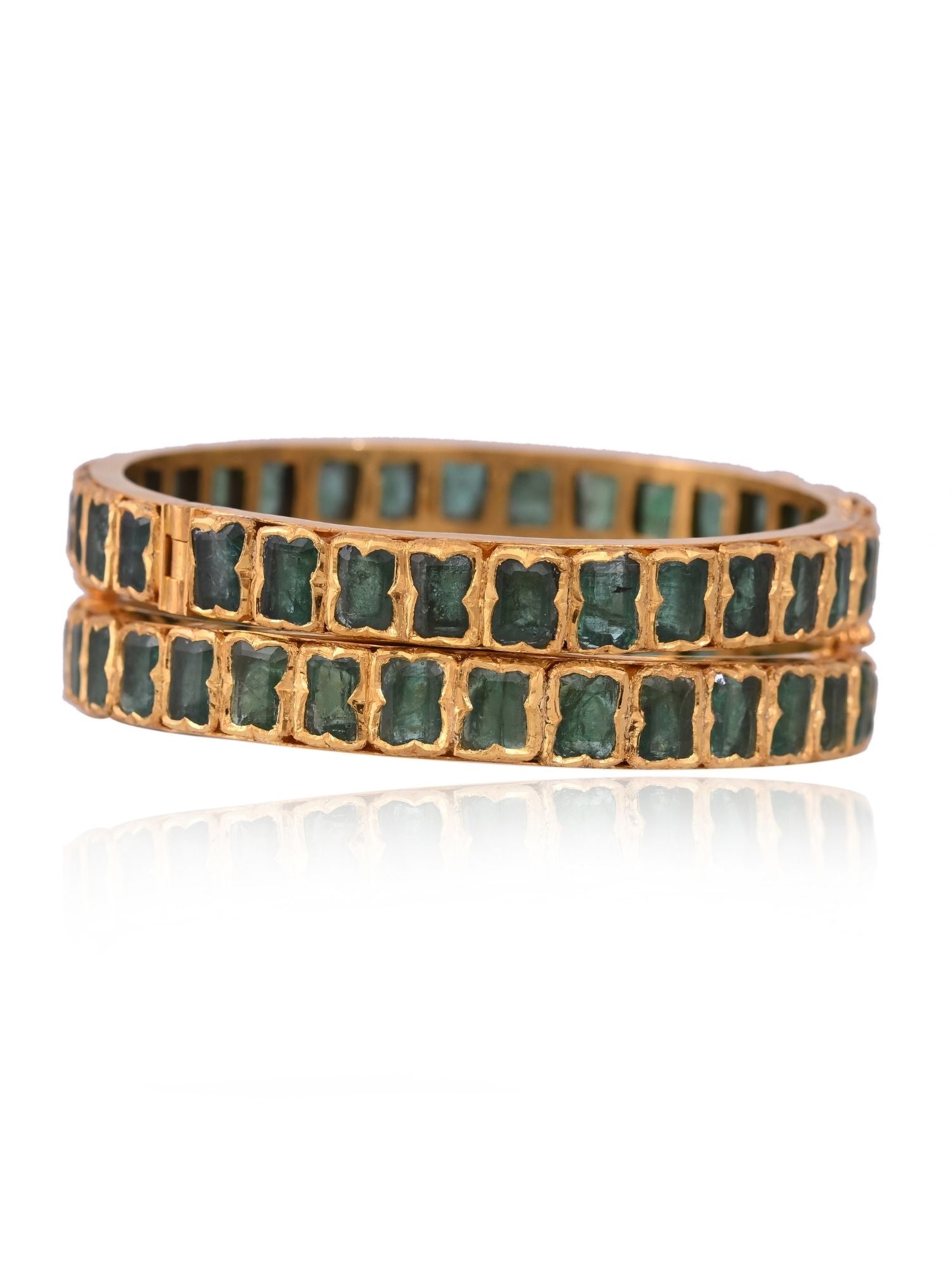 Emerald Grid Bangle