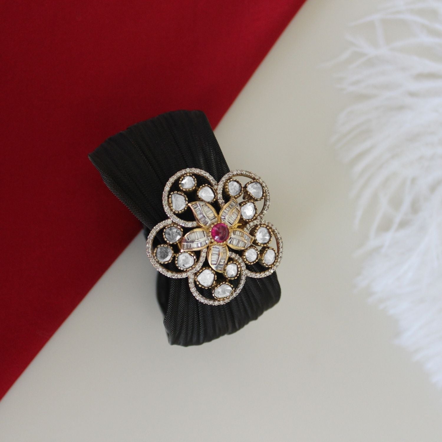 Regal Ruby Cuff Bracelet