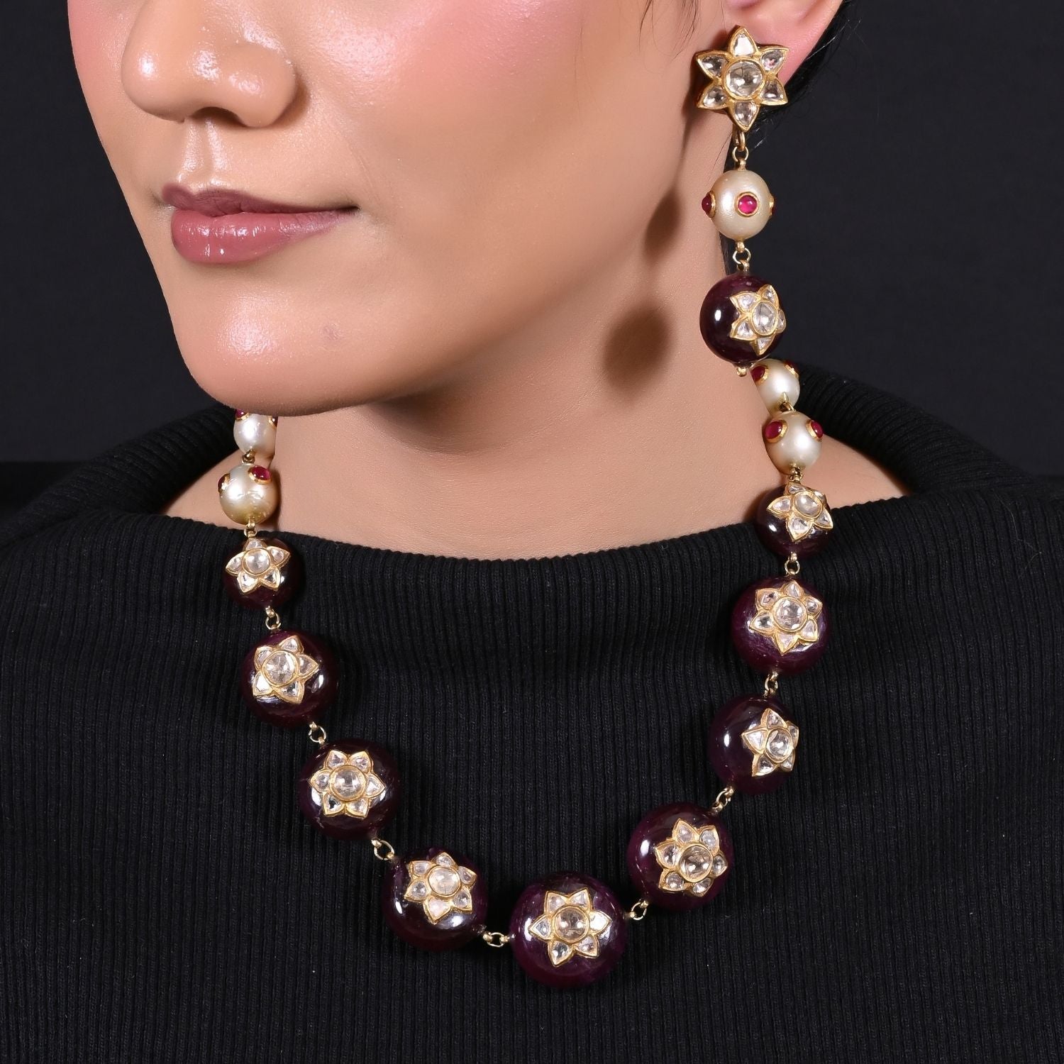 Orbital Ruby Necklace Set