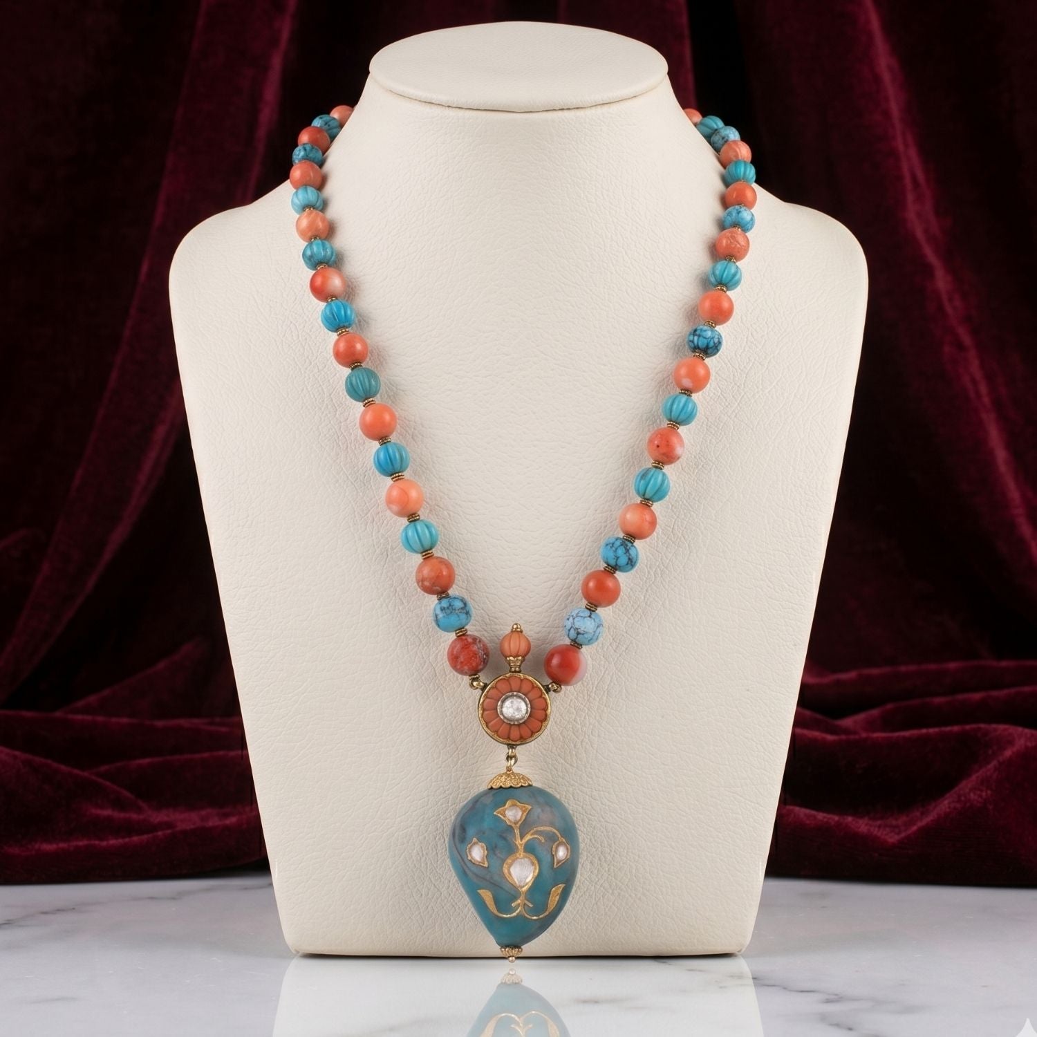 The Terracotta & Turquoise Heirloom Pendant