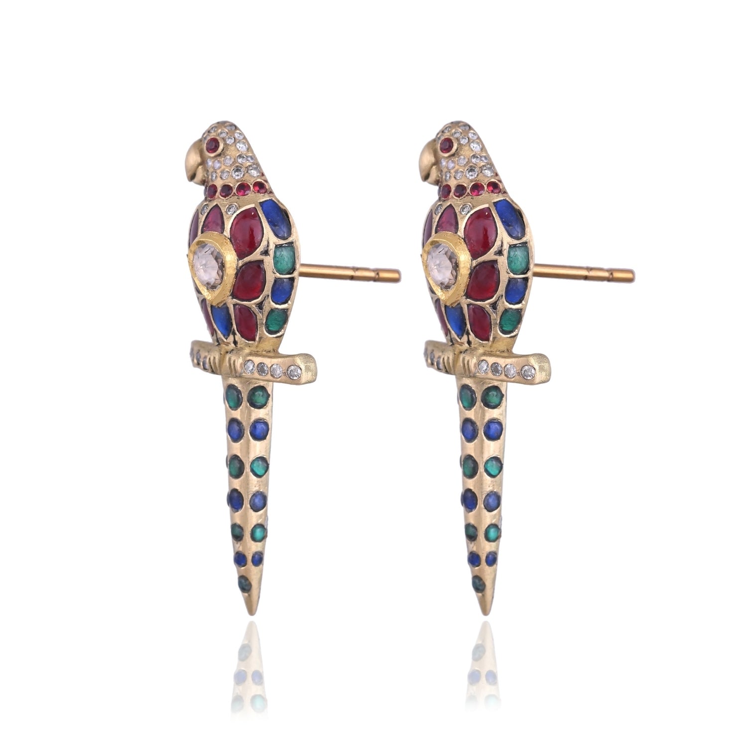 The Scarlet Macaw Earrings
