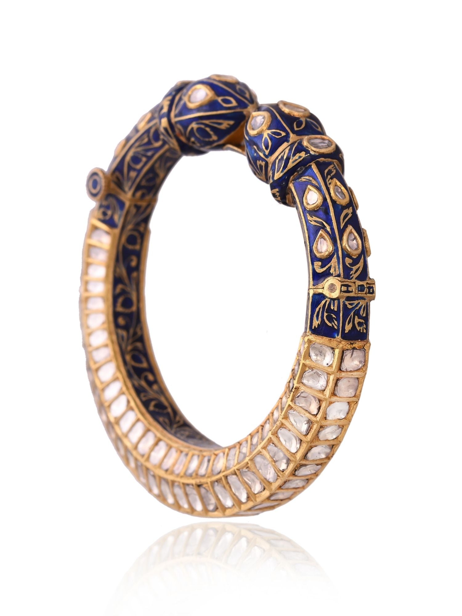 The Glazed Halo Polki Bangle