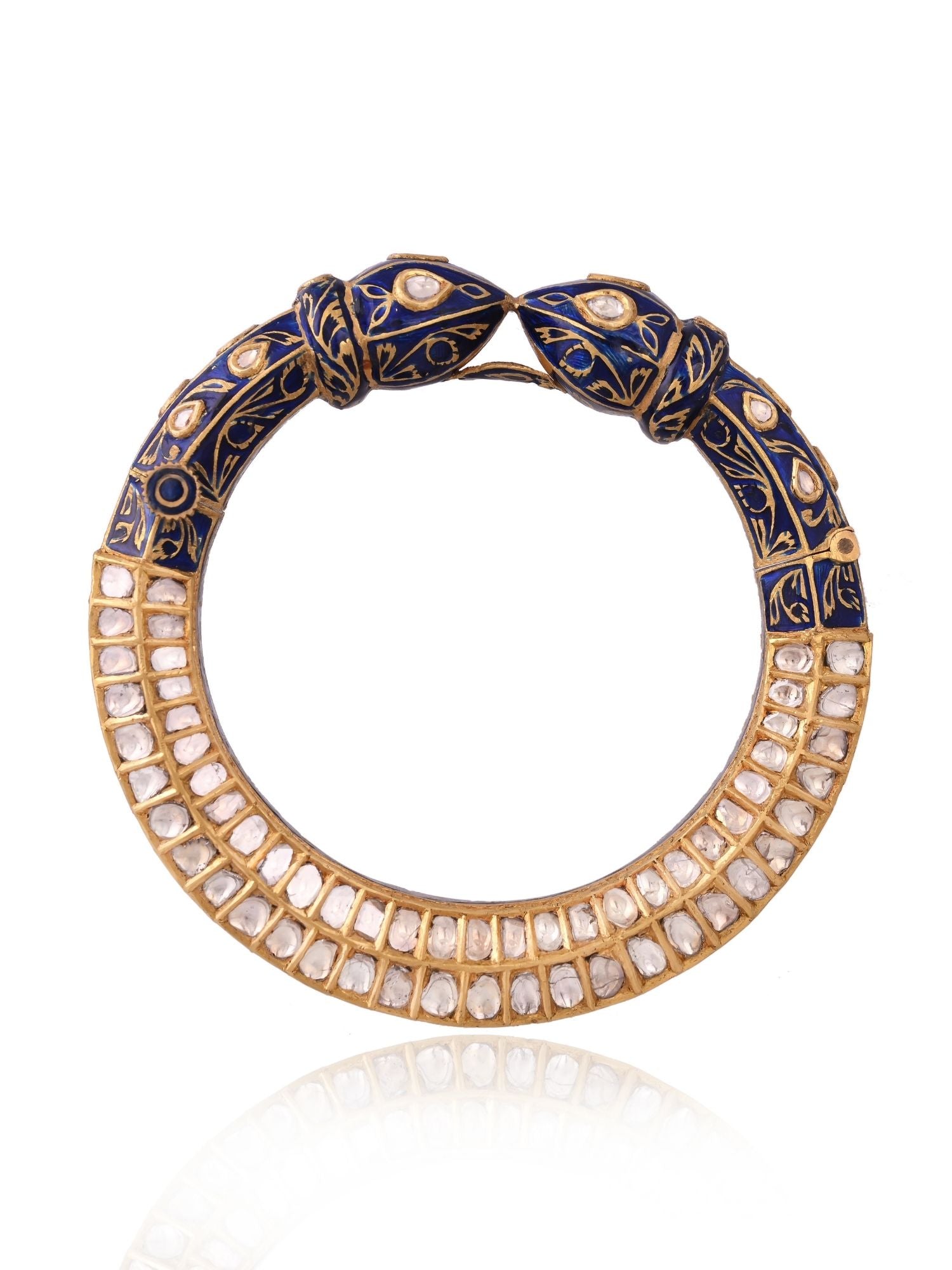 The Glazed Halo Polki Bangle