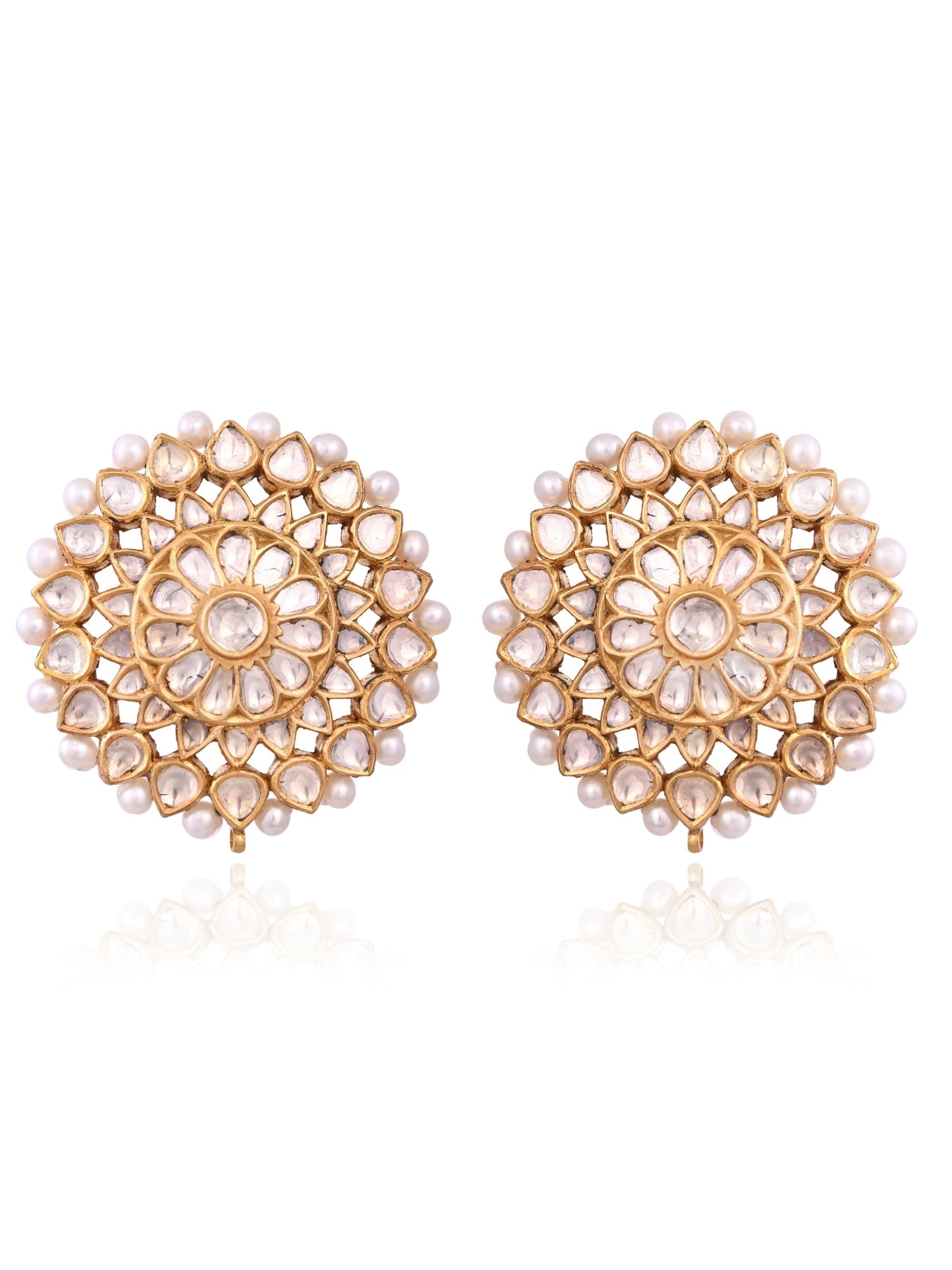 Radiant Round Polki Earrings