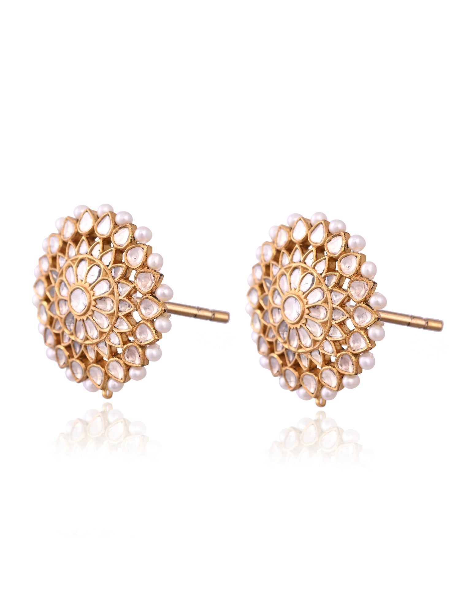 Radiant Round Polki Earrings