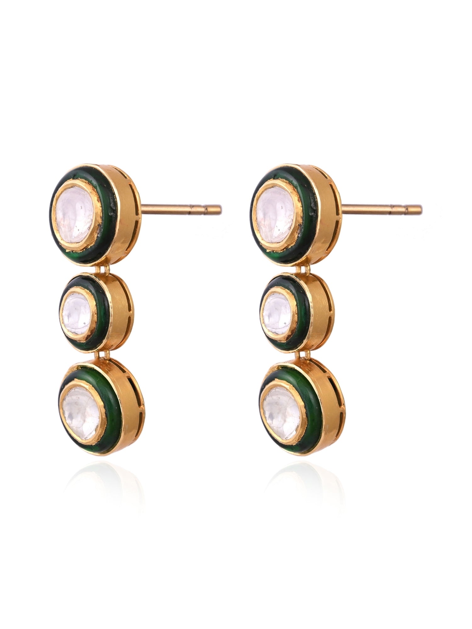 Trinity of Light Polki Earrings