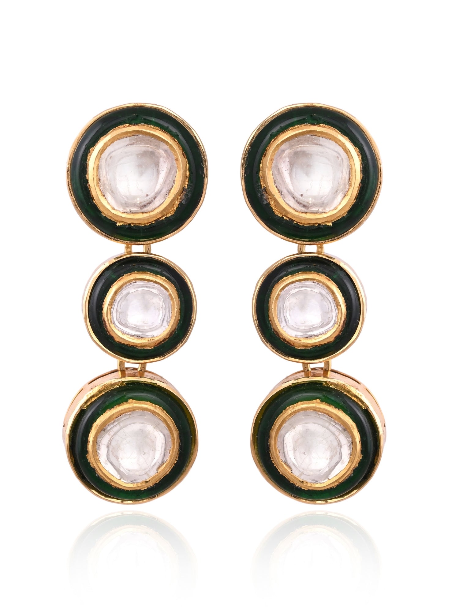 Trinity of Light Polki Earrings