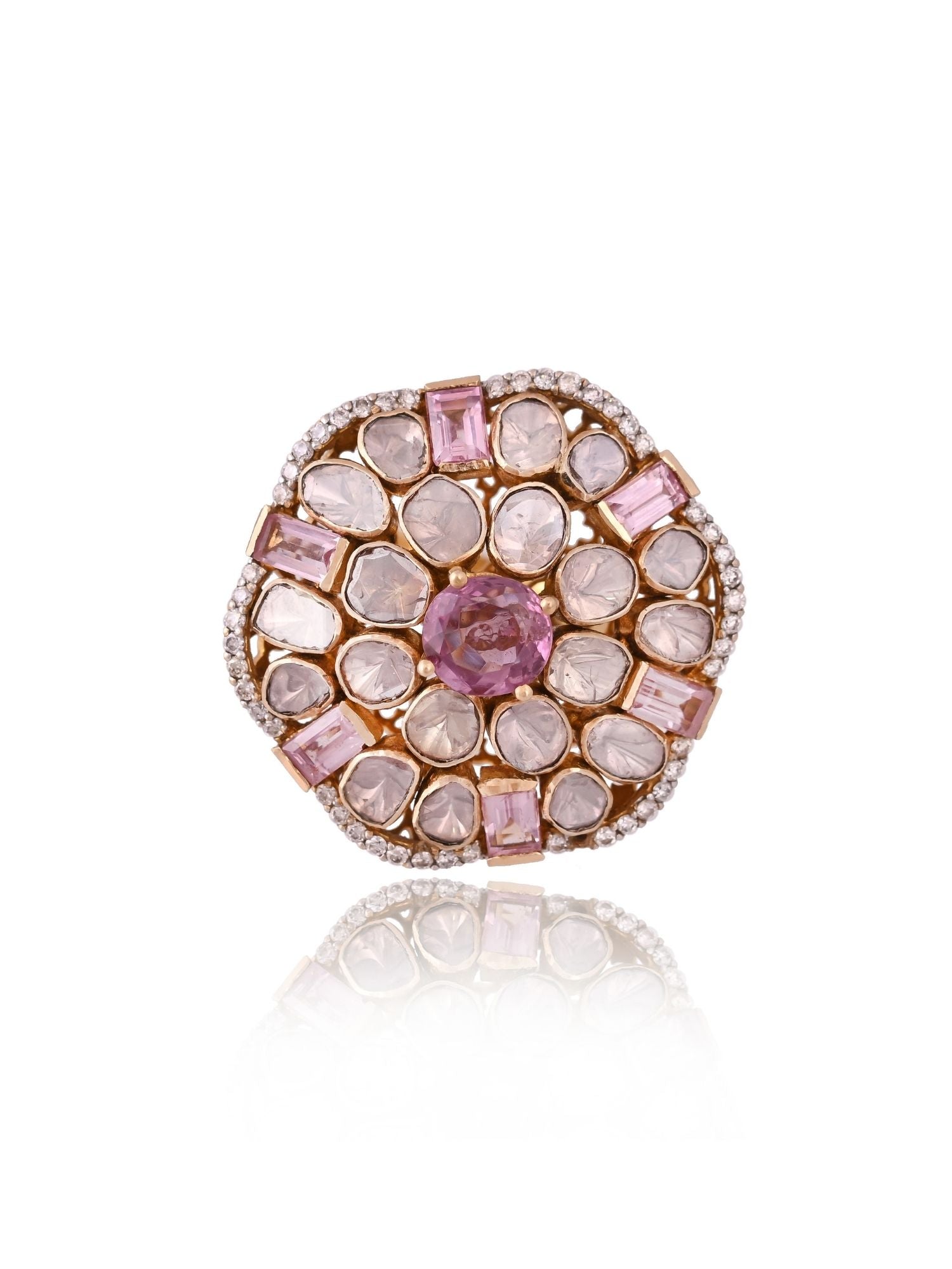 Spinel Diamond Connect Ring