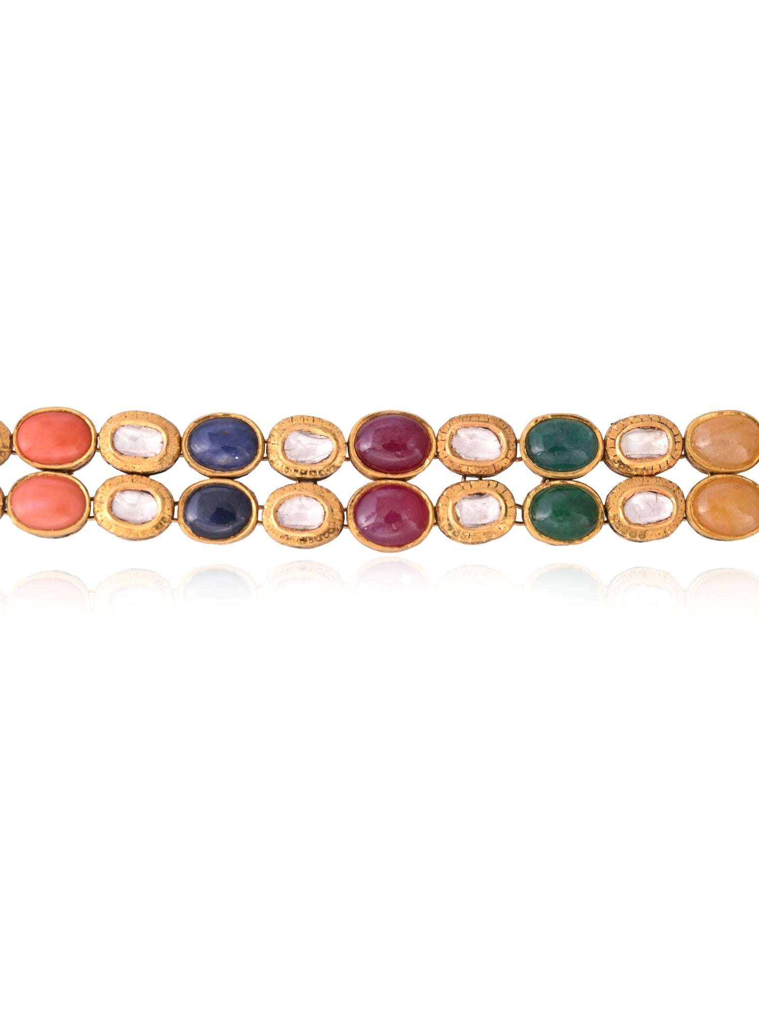 Rainbow Ripple Navratan Bracelet