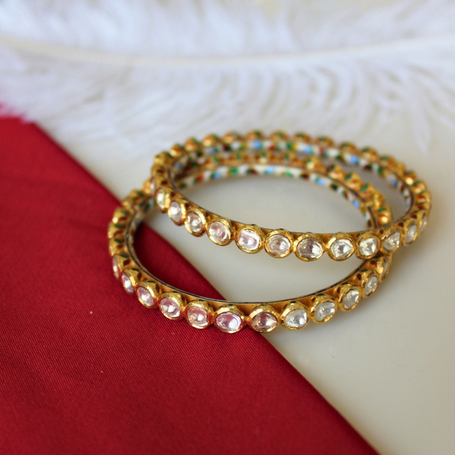 Aureline Polki Bangle Set