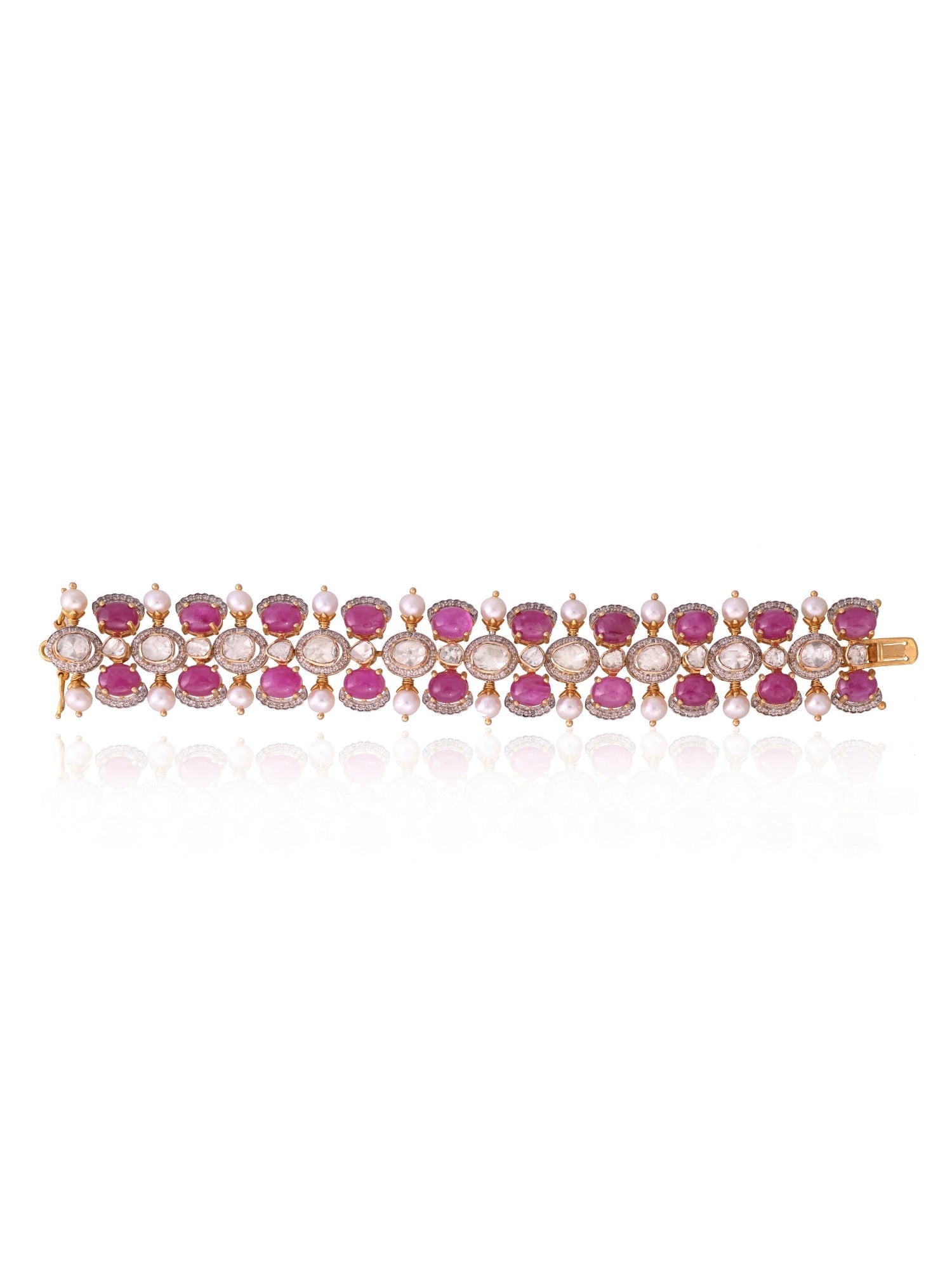Pink Gleamline Ruby Bracelet