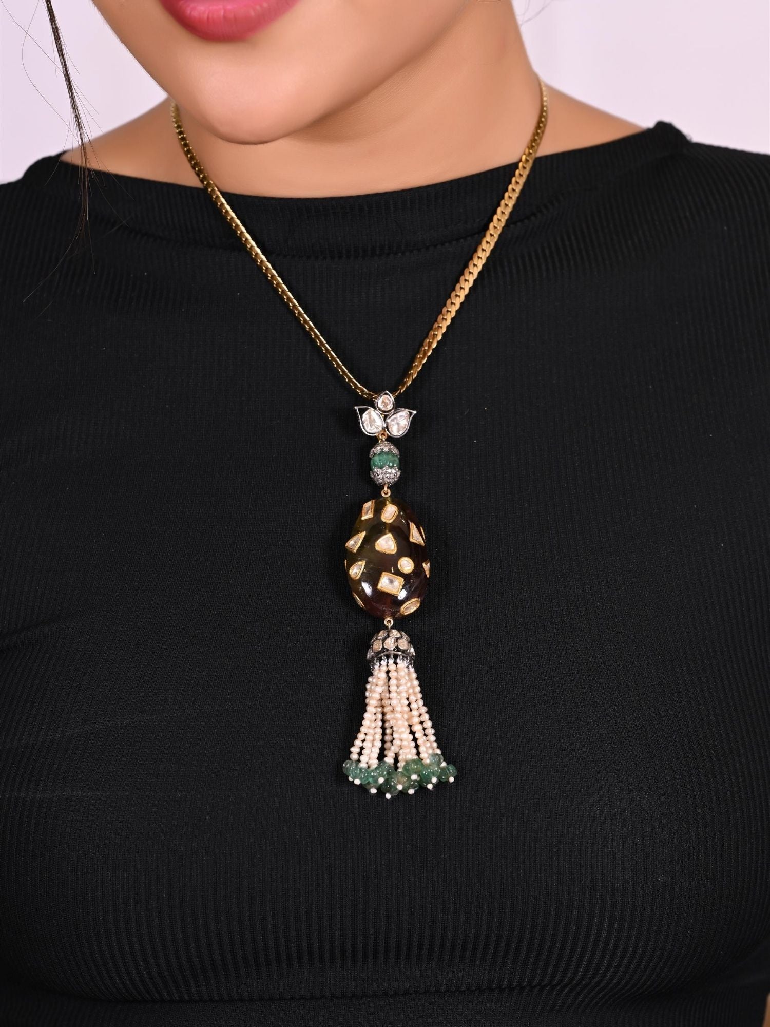 Tassel Of Timeless Gems Pendant