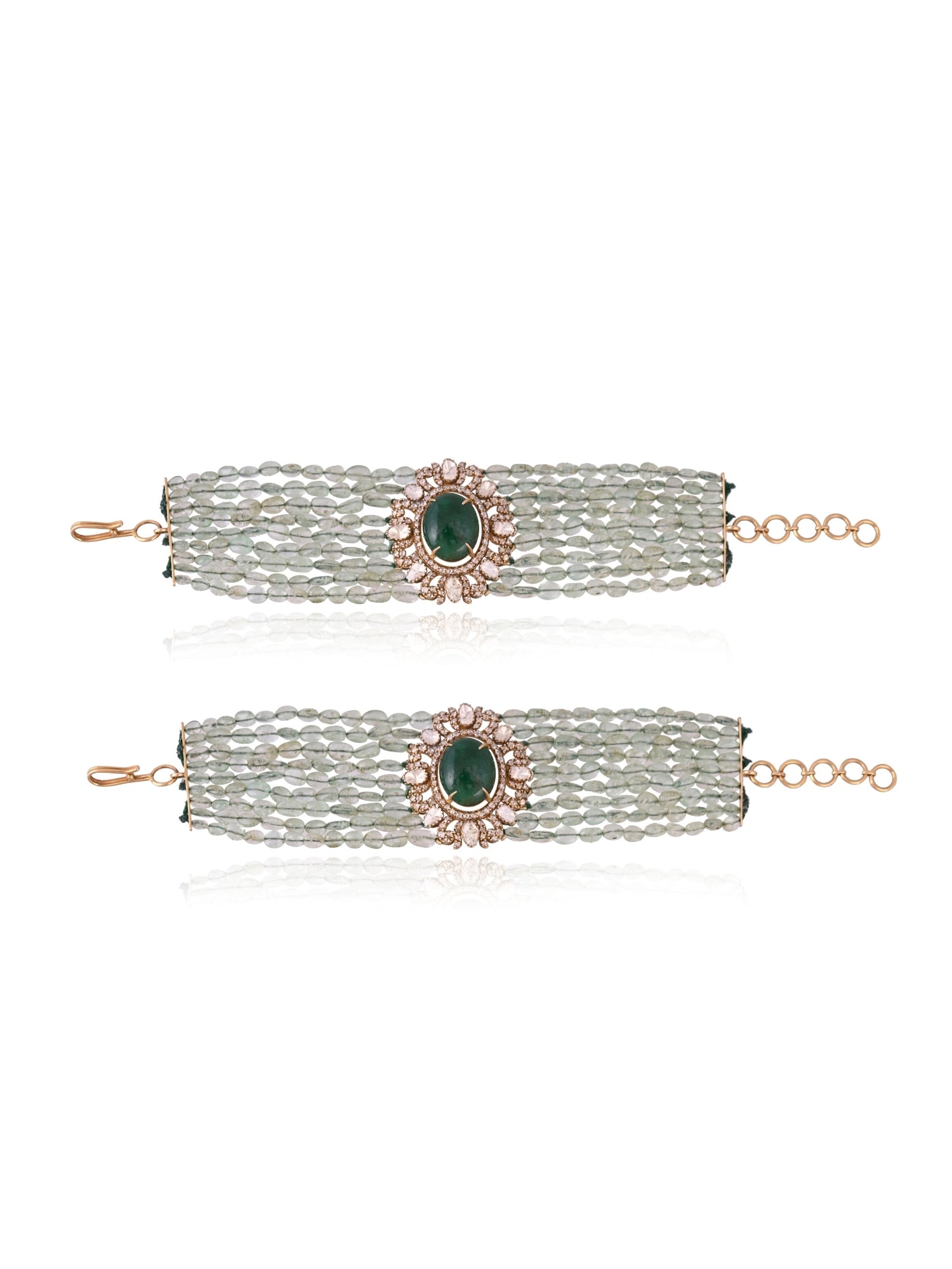 The Emerald Halo Bracelet Set