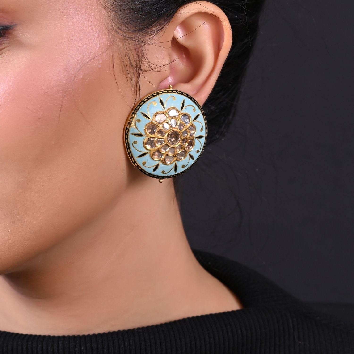 Celeste Polki Earrings