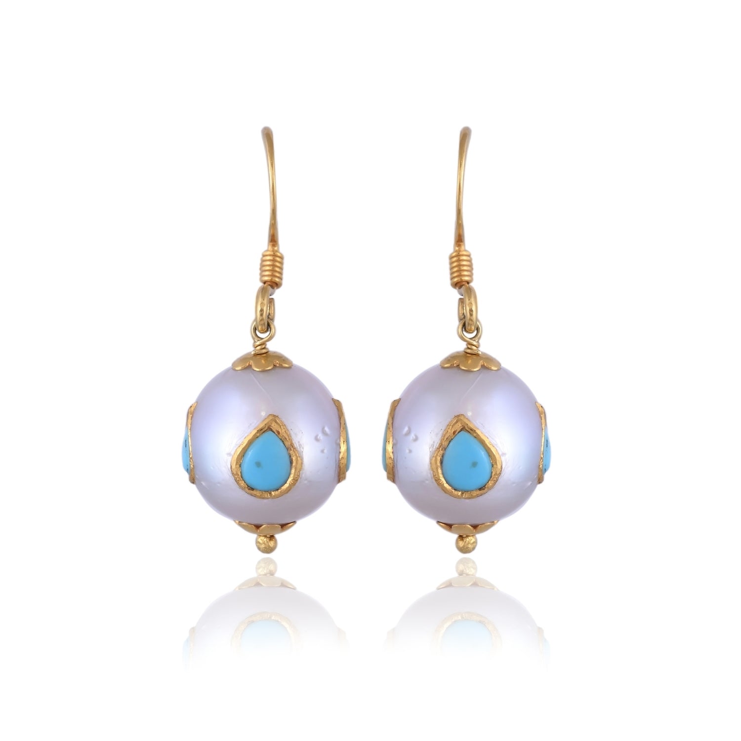 Blue Hue Pearl Earrings
